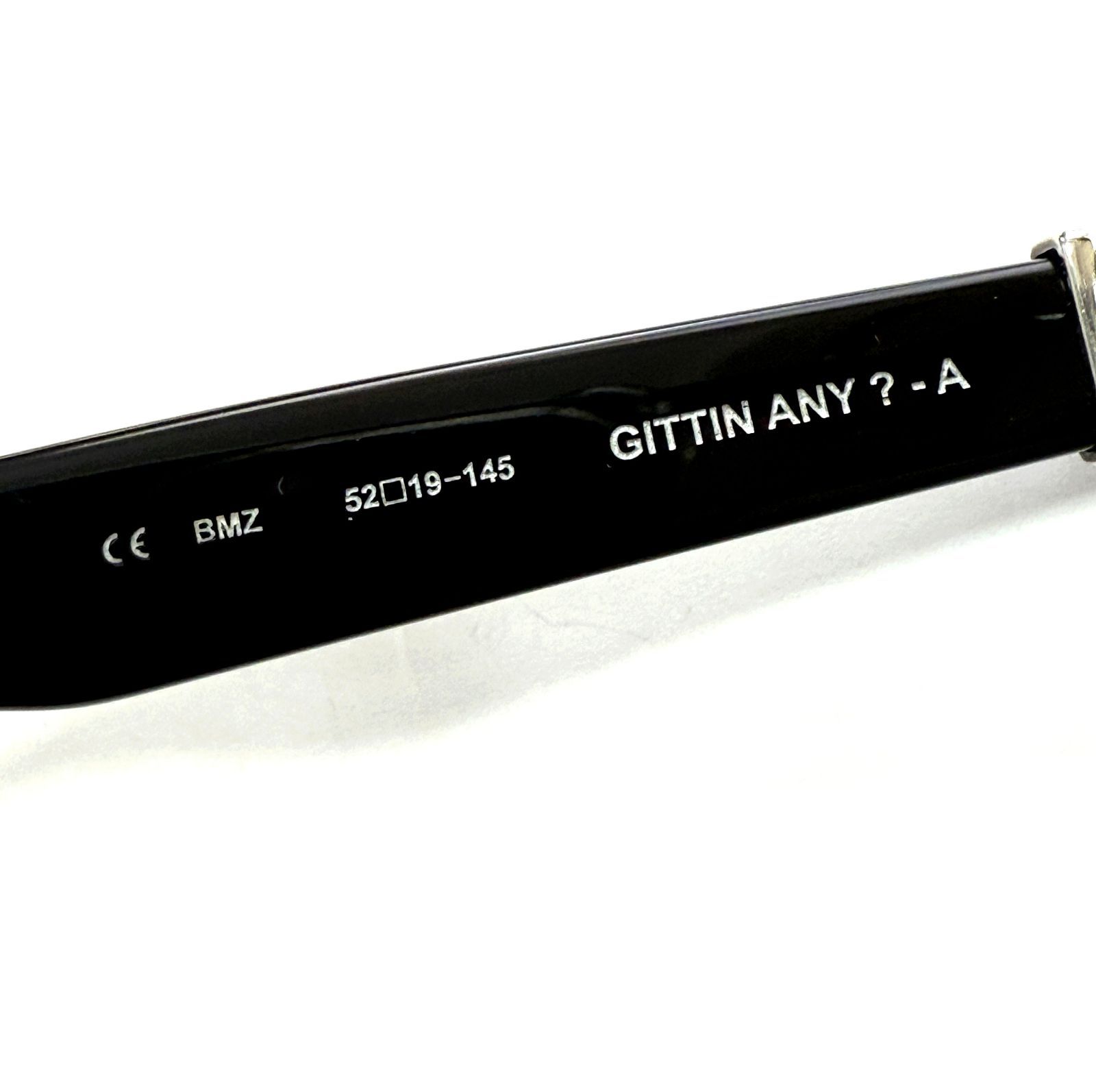 良品 CHROME HEARTS クロムハーツ GITTIN ANY-A ウェリントン ブラック