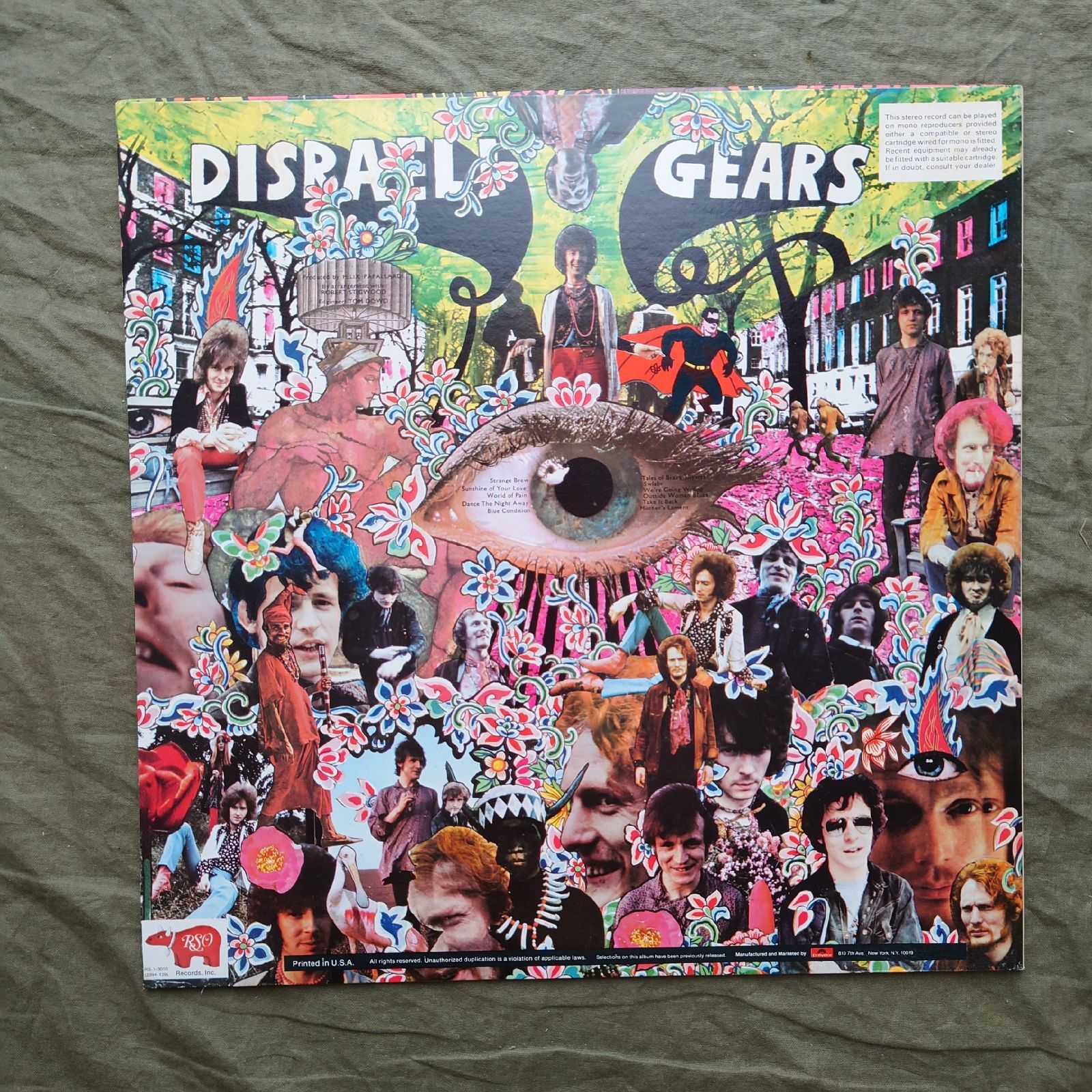 美盤 美ジャケ 米国盤 Cream LPレコード カラフル・クリーム Disraeli