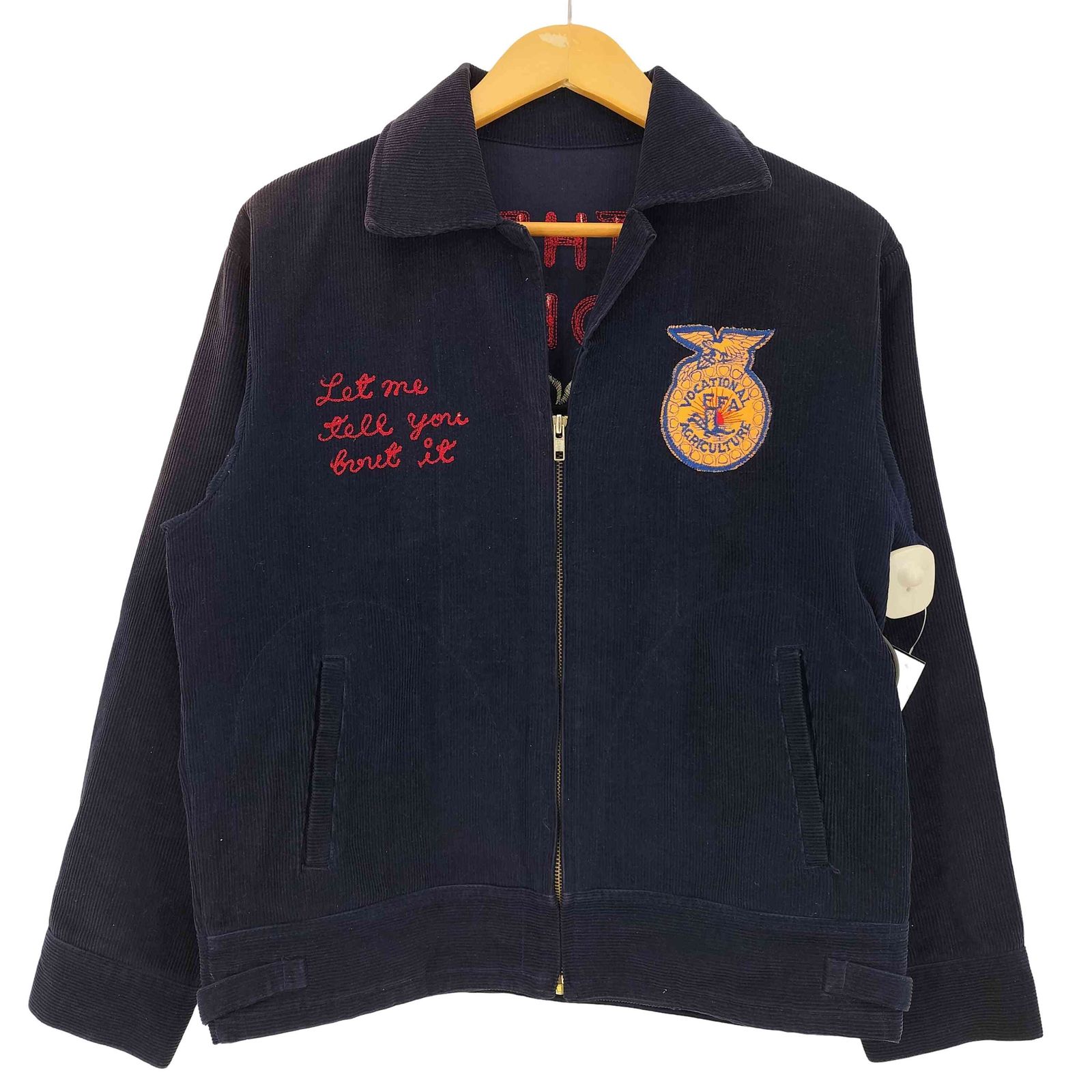 ユーズドフルギ USED古着 80-90s ROSEジップ VOCATIONAL EFA刺繍 細畝 