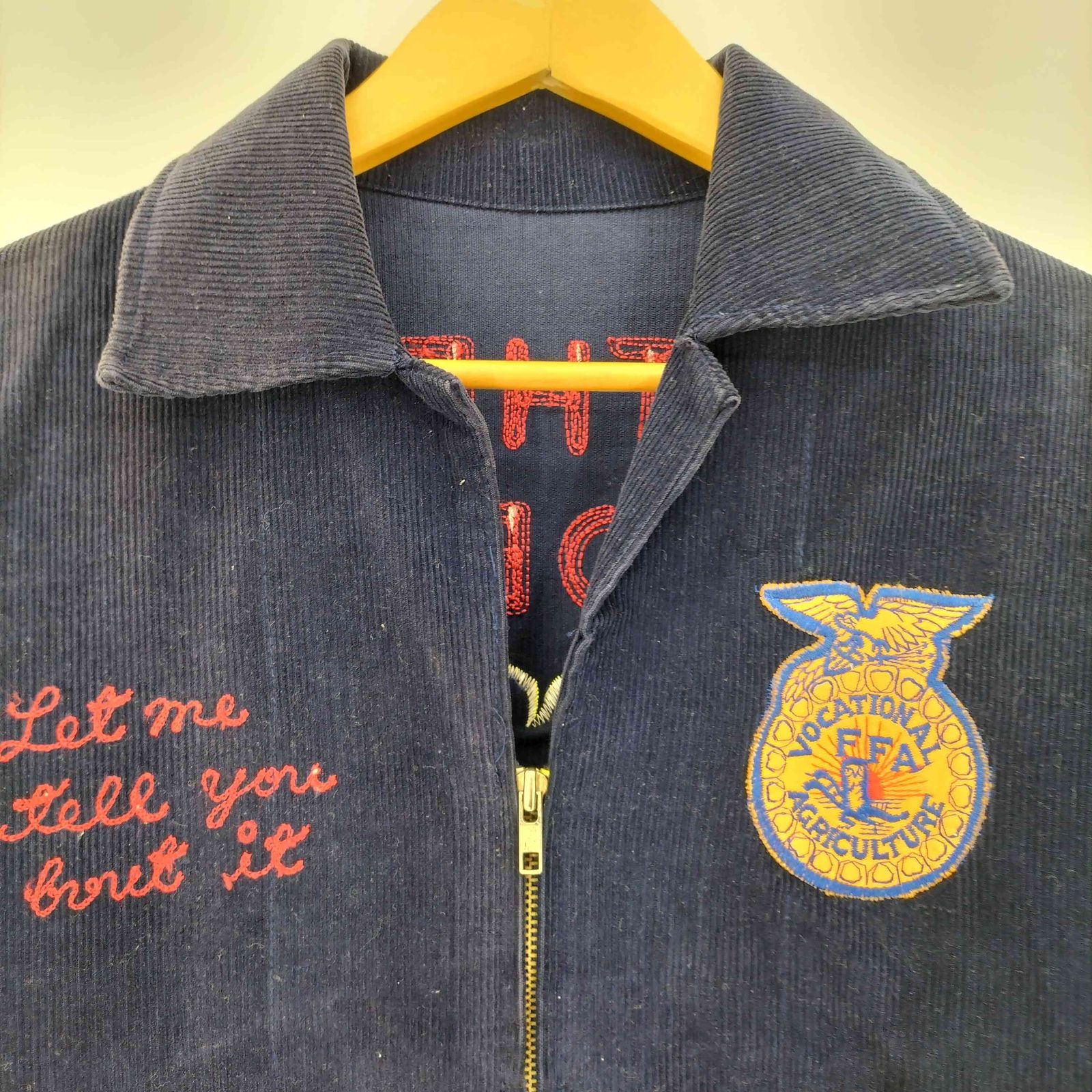 ユーズドフルギ USED古着 80-90s ROSEジップ VOCATIONAL EFA刺繍 細畝 