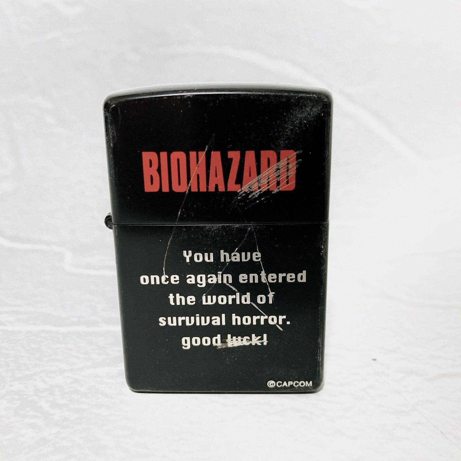 ZIPPO × BIOHAZARD 初代バイオハザード コラボ ライター 黒メッキ 赤