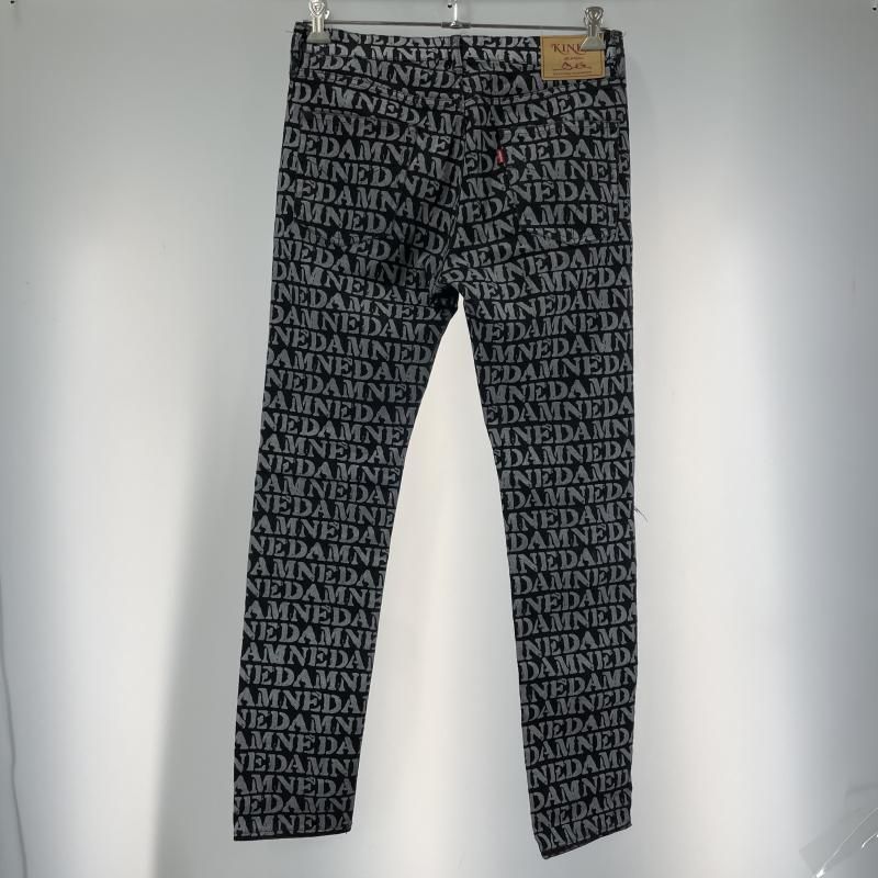 中古】HYSTERIC GLAMOUR DAMNED DAMNED総柄 USED加工Sデニム スリム
