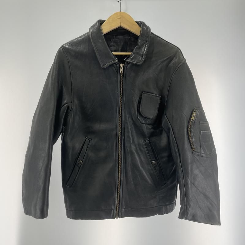 中古】フランス軍 パイロットレザージャケット サイズ不明 ブラック