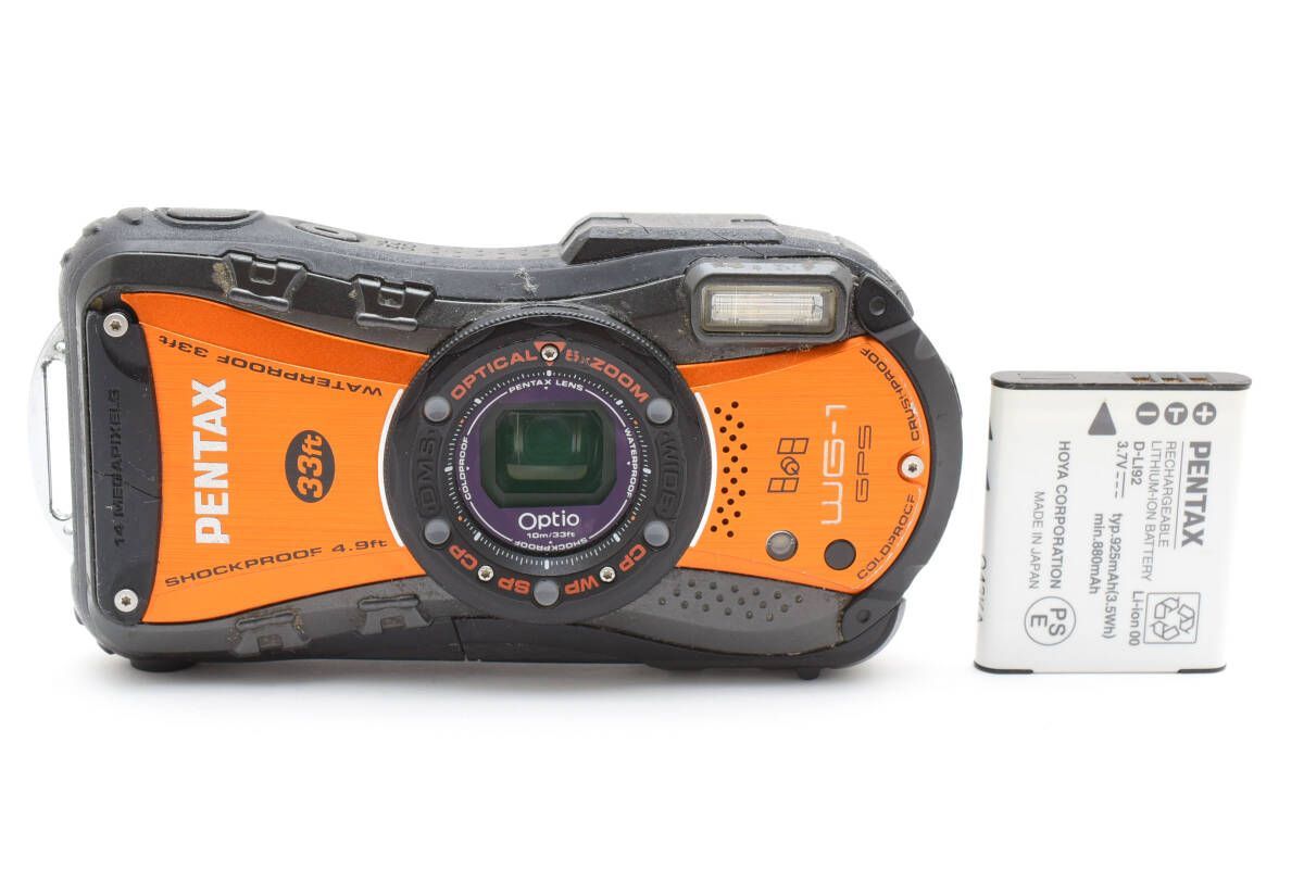 ☆良品☆ ペンタックス PENTAX OPTIO WG-1 GPS オレンジ デジタル 