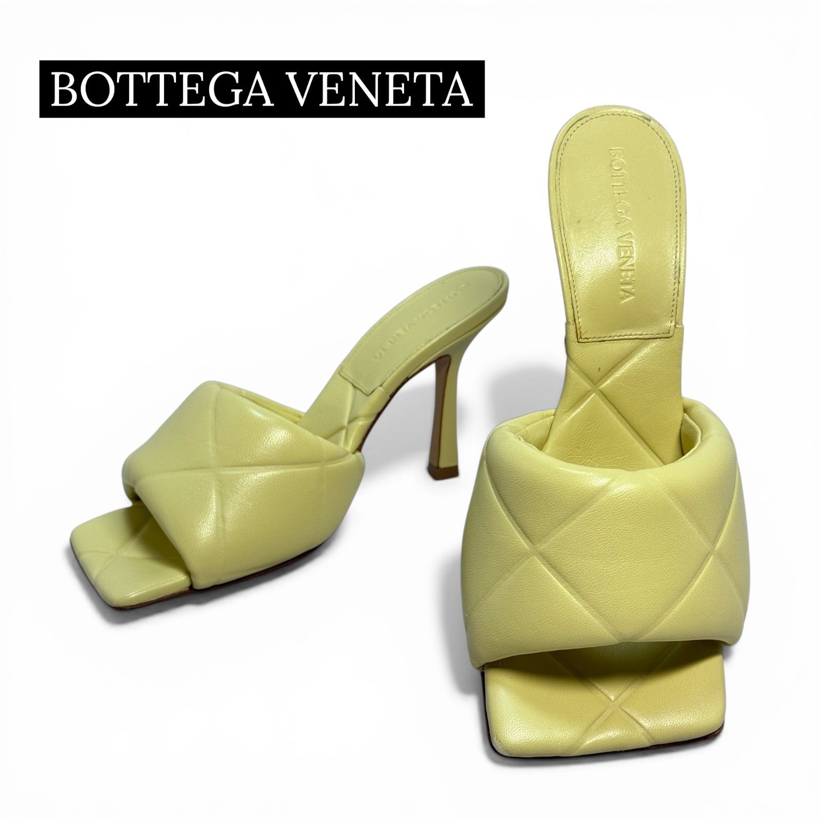 美品】BOTTEGA VENETA LIDO ミュール サンダル 36 MOON BEAM イントレ 