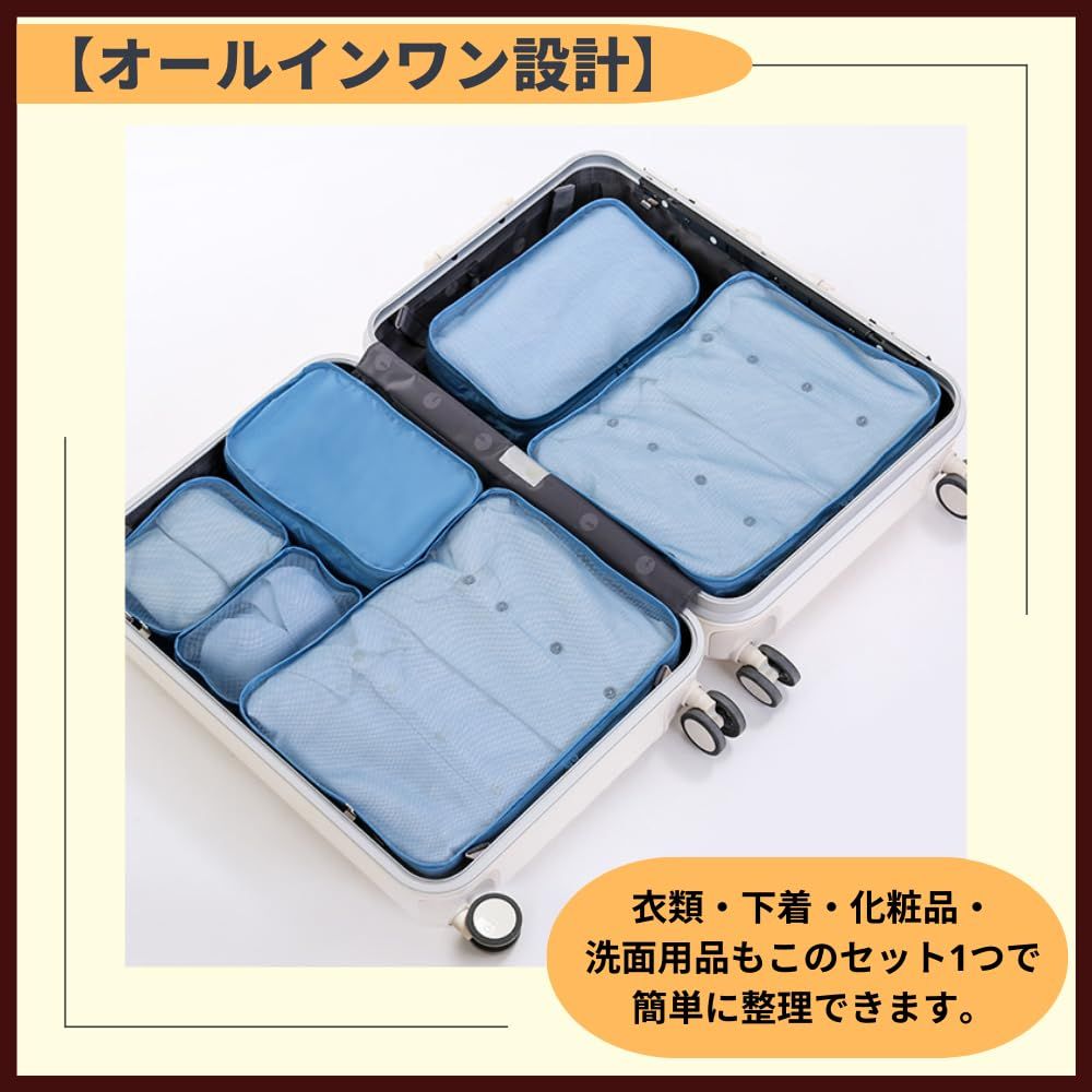 ideamall トラベルポーチ 旅行用ポーチ パッキング 収納 旅行 整理整頓