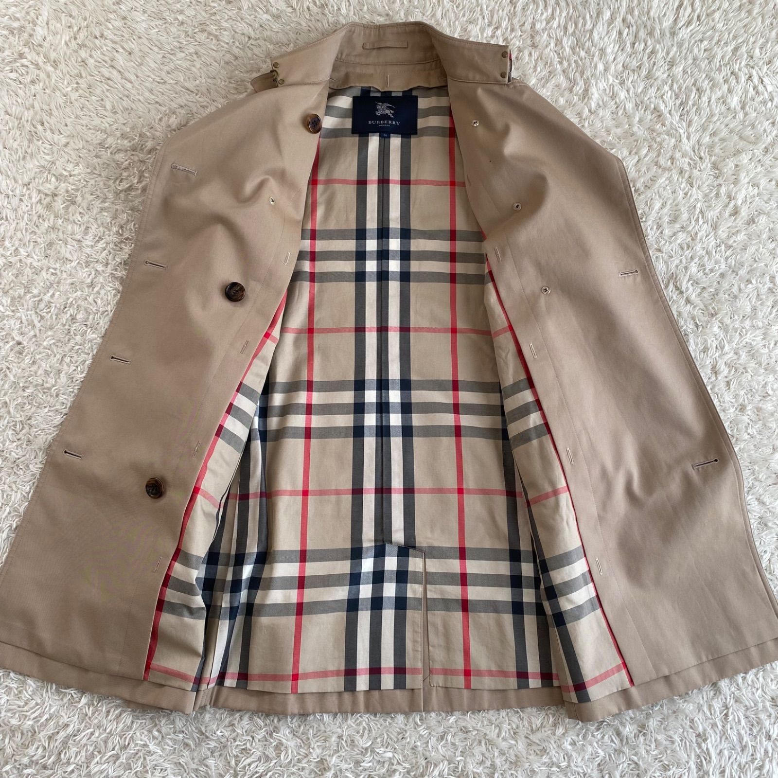 【極美品】バーバリーロンドン トレンチコート ノバチェック ベージュ 38 M位 極美品！BURBERRY LONDON バーバリーロンドン トレンチコート ノバ