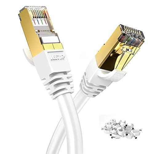 10m Veetop LANケーブル CAT8 カテゴリ8 超高速 ギガビット 40GBASE-T 2000MHz SFTP 金メッキ RJ45 コネクタ 爪折れ防止 PS5 PS4 Xbox等に対応 防水 難燃 耐磨 高耐久性 屋内 屋外も適 美品 おすすめ
