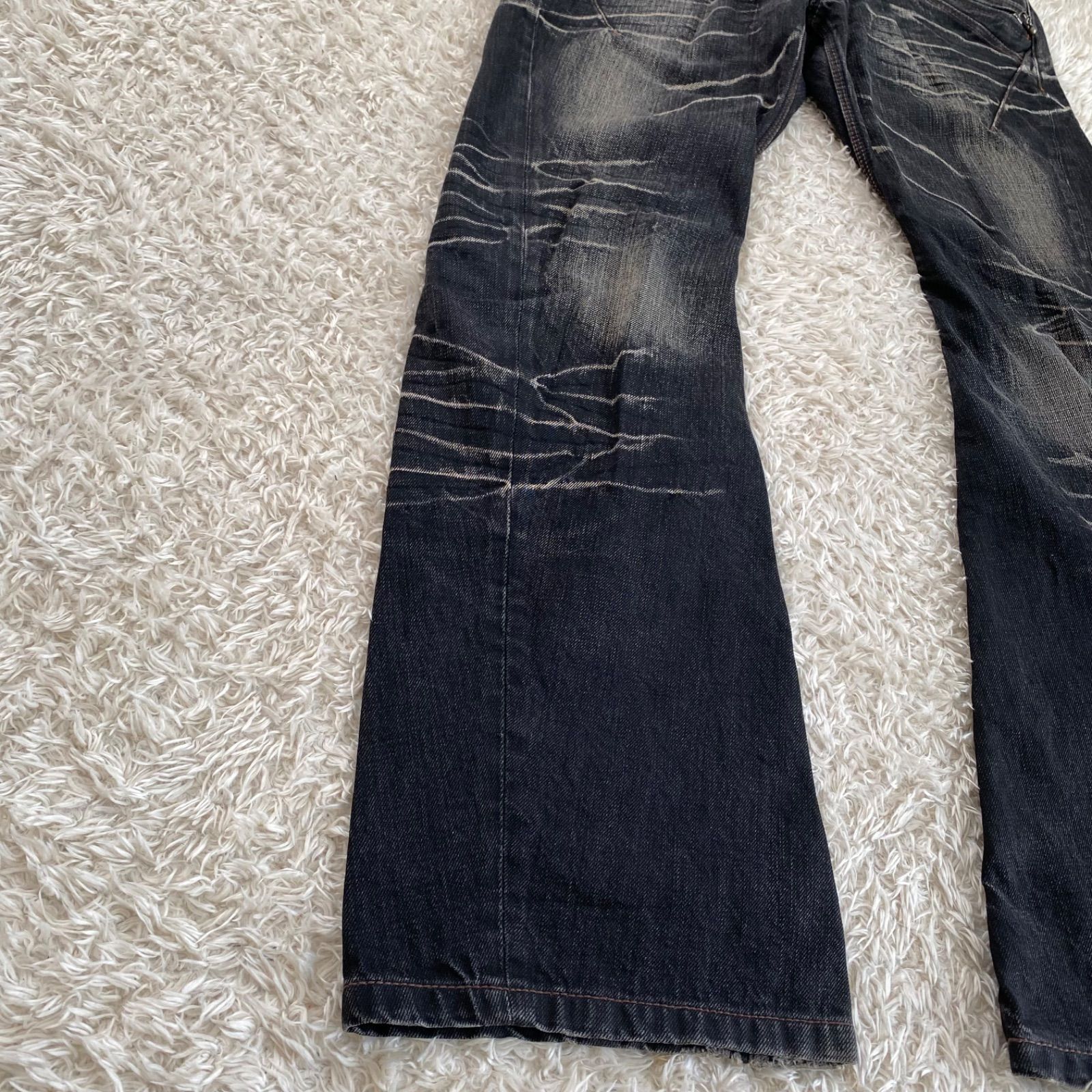 00s NICOLE CLUB FOR MEN ニコルクラブフォーメン 加工フレアデニム