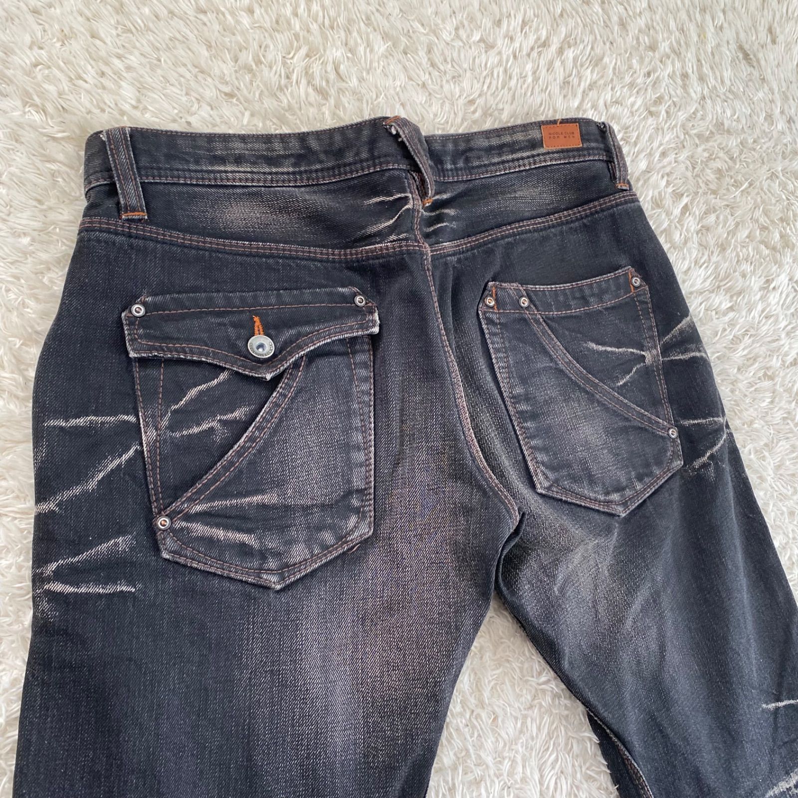 00s NICOLE CLUB FOR MEN ニコルクラブフォーメン 加工フレアデニム