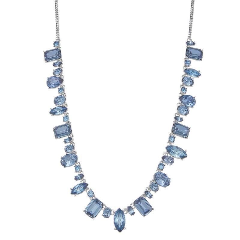 ヴェラウォン レディース アクセサリー ネックレス・チョーカー・ペンダントトップ レース Simply Vera Wang Silver Tone Blue Simulated Stone Collar Necklace Blue ブルー