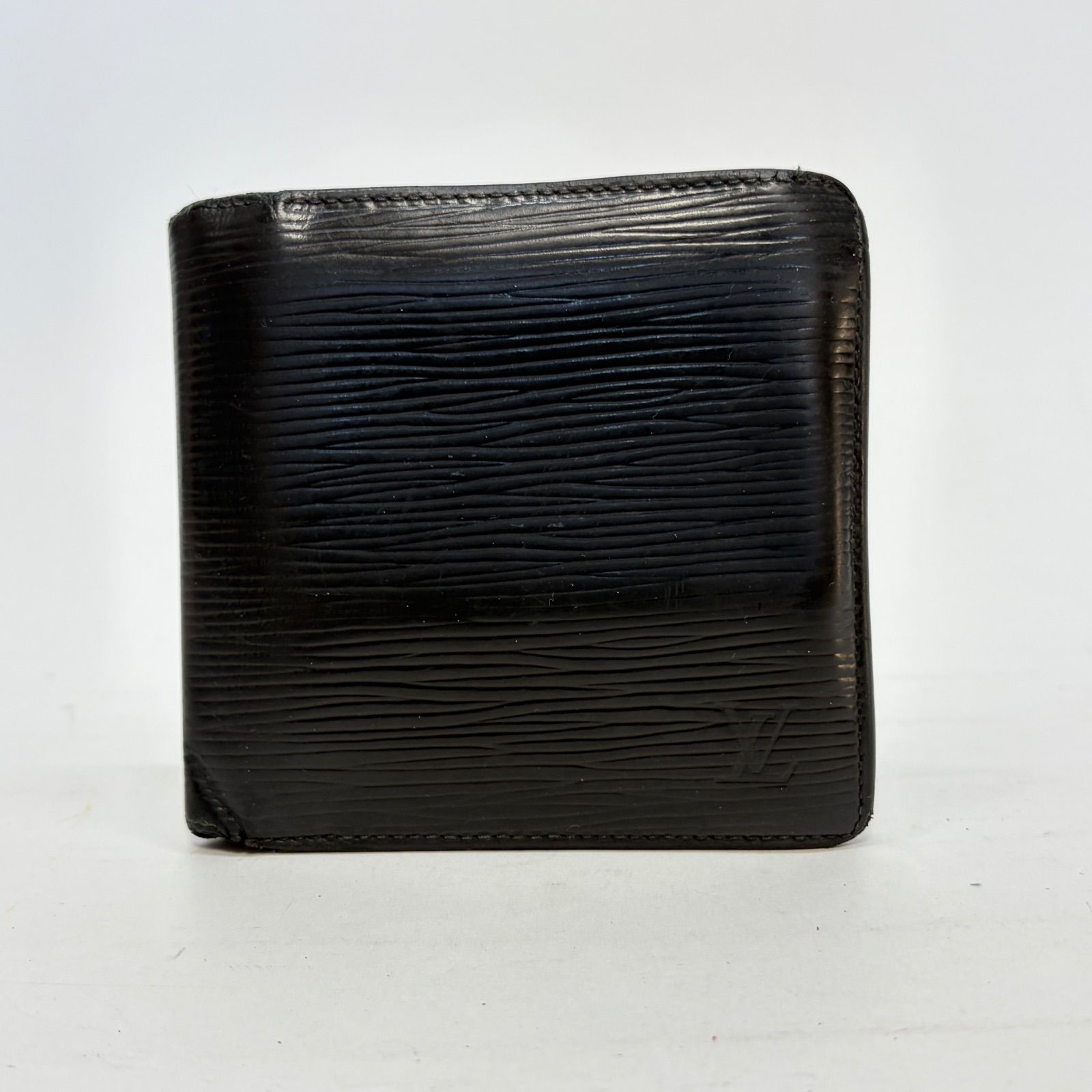 LOUIS VUITTON エピブラック二つ折り財布 美品 IC内蔵 ルイヴィトン 