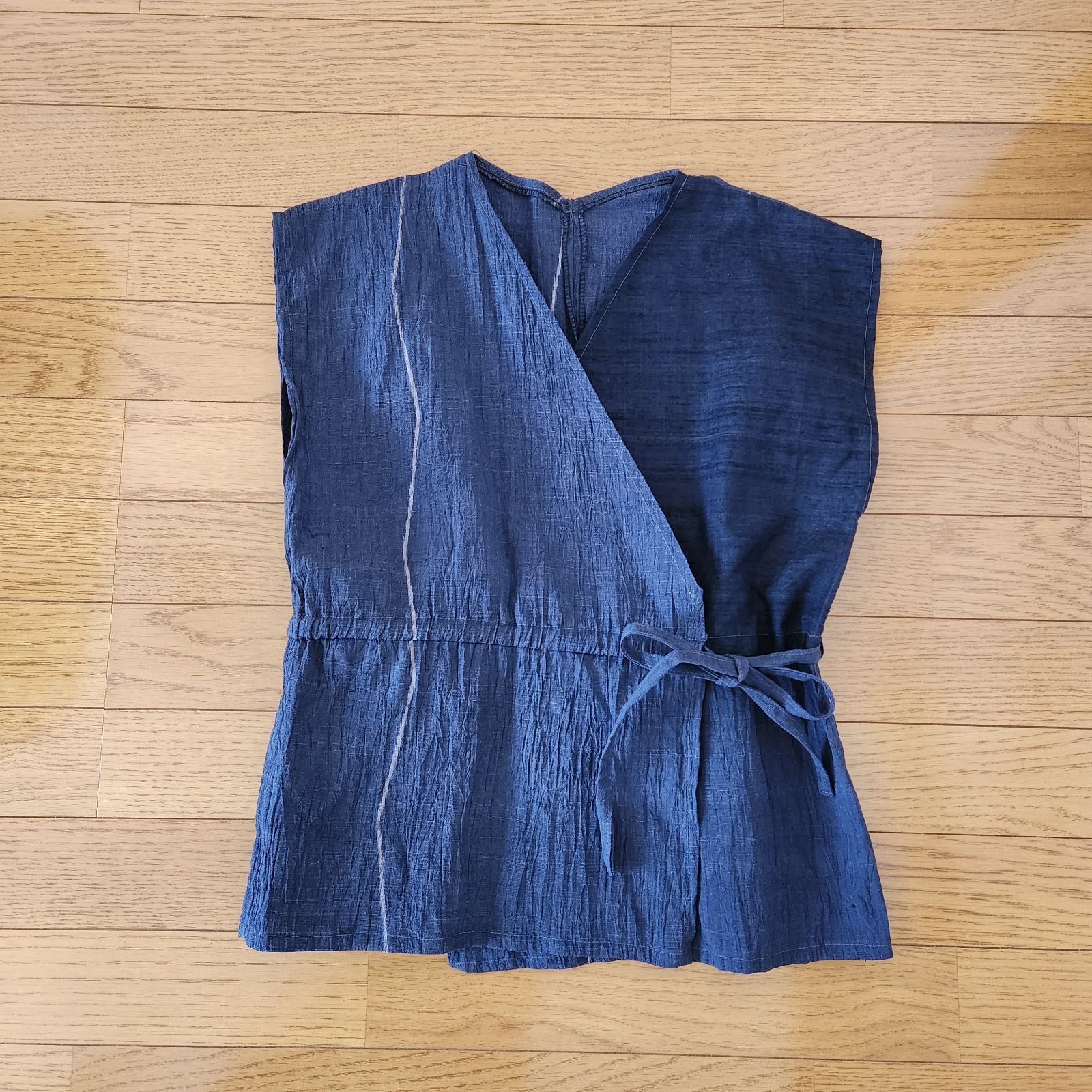 夏着物のカシュクールブラウス 着物リメイク KIMONO DIY 着物リメイク