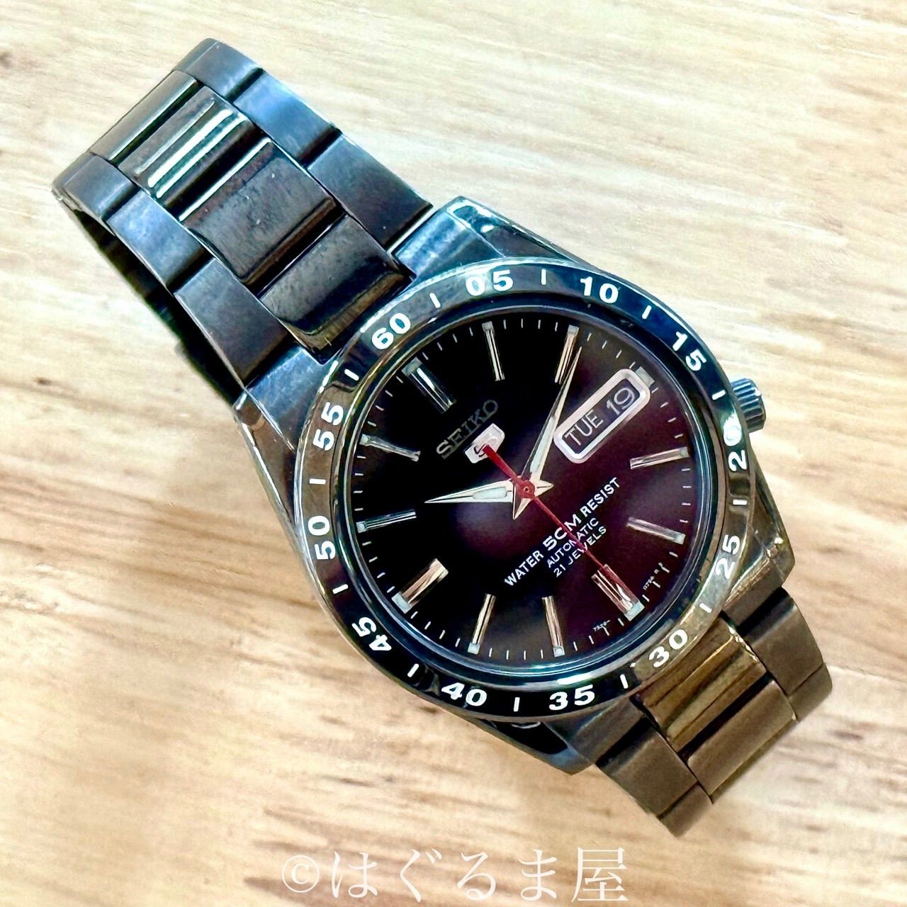 00s セイコー seiko5 『黒い稲妻』自動巻 メンズウォッチ OH済 - メルカリ