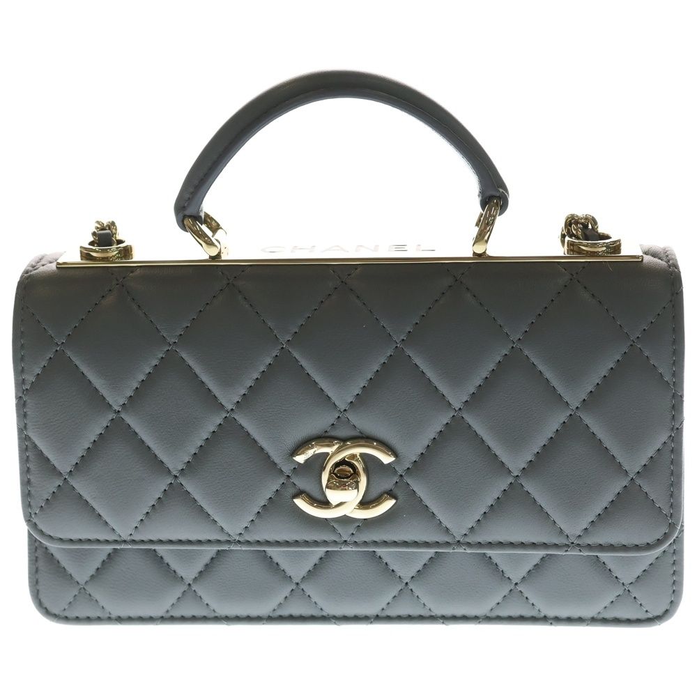 CHANEL (シャネル) トレンディCC マトラッセ ラムスキン レザー ターン 