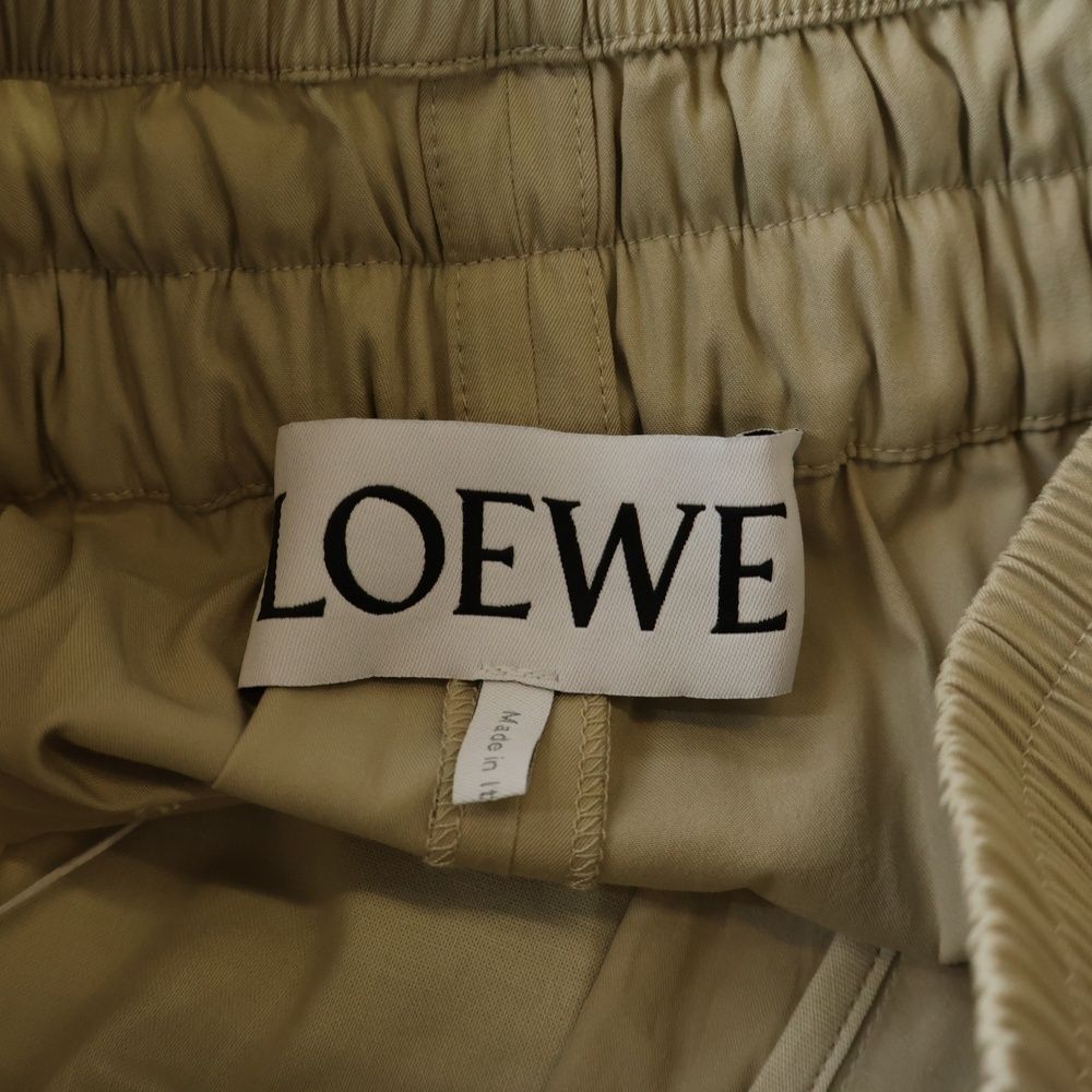 LOEWE (ロエベ) アナグラム刺繍 ダブルウエスト スラックス ワイド