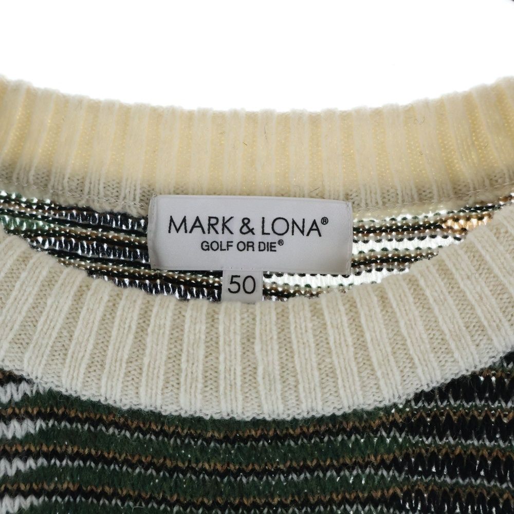 MARK&LONA マークアンドロナ Gauge Rapier Looms Sweater カモフラ ジャガード ウール ニット セーター カーキ MLM-2C-AB04 MARK&LONA (マークアンドロナ) Gauge Rapier Looms Sweater カモフラ