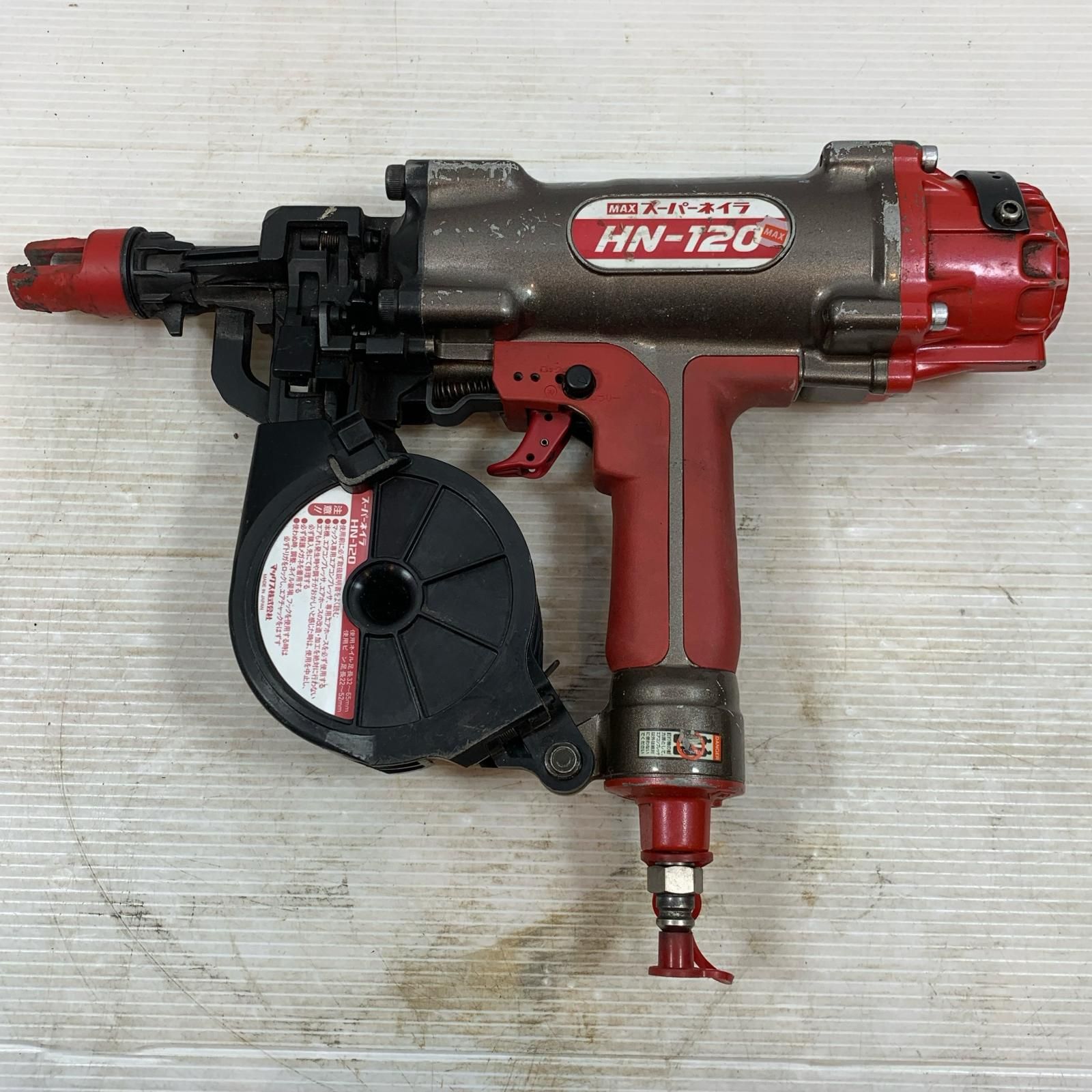 ☆MAX MAX マックス 高圧エア釘打ち機 HN-120 レッド 傷や汚れあり