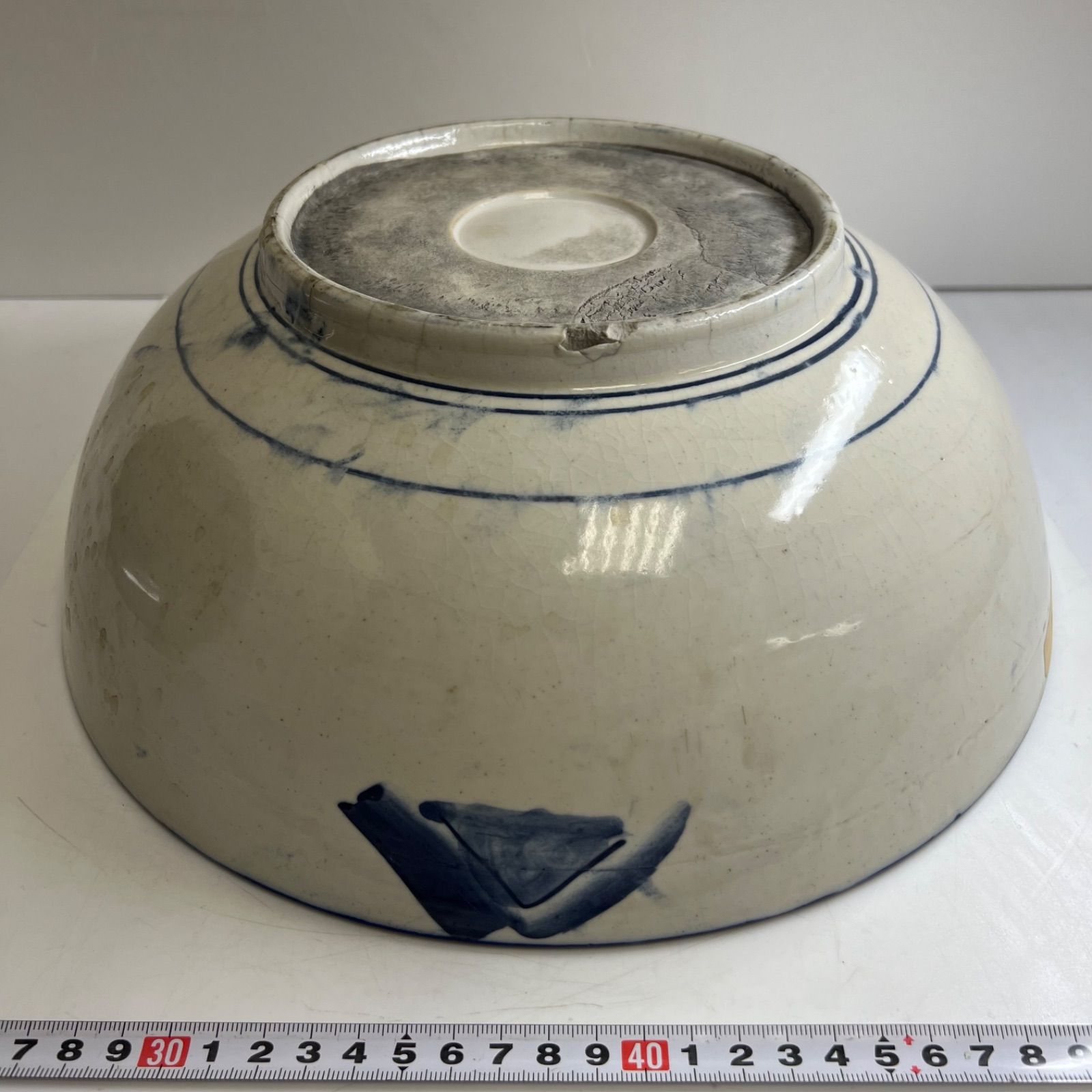 古伊万里 染付水指 幅約32㎝ 東Y8-0312③ - メルカリ