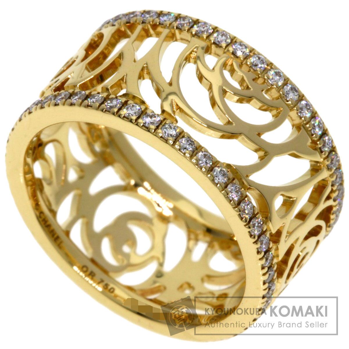 CHANEL シャネル カメリア ダイヤモンド #46 リング・指輪 K18YG 