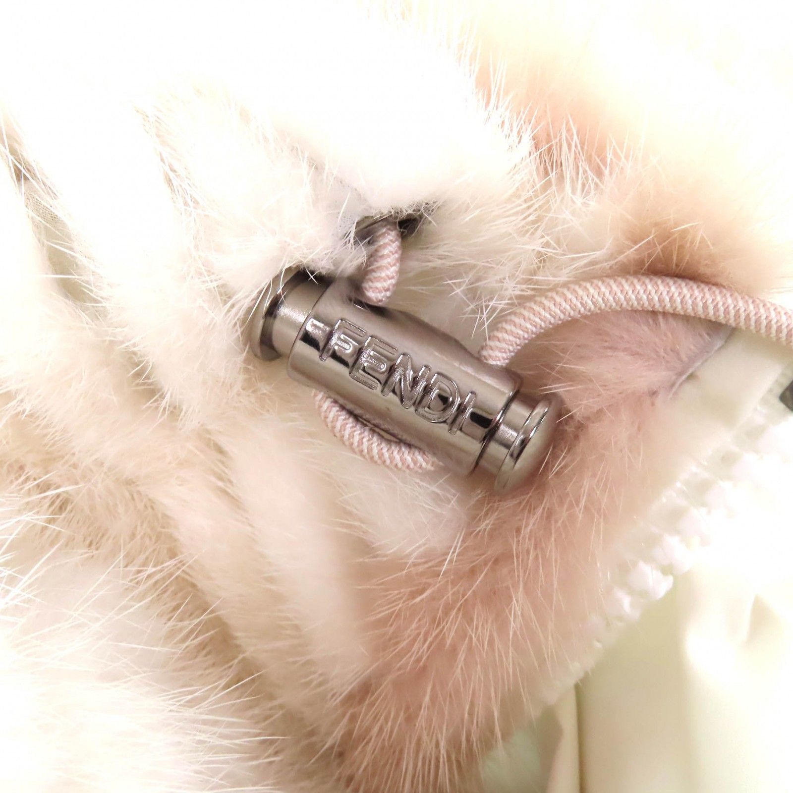極美品△FENDI フェンディ 2021年製 FNE80J ミンクファー シルク100
