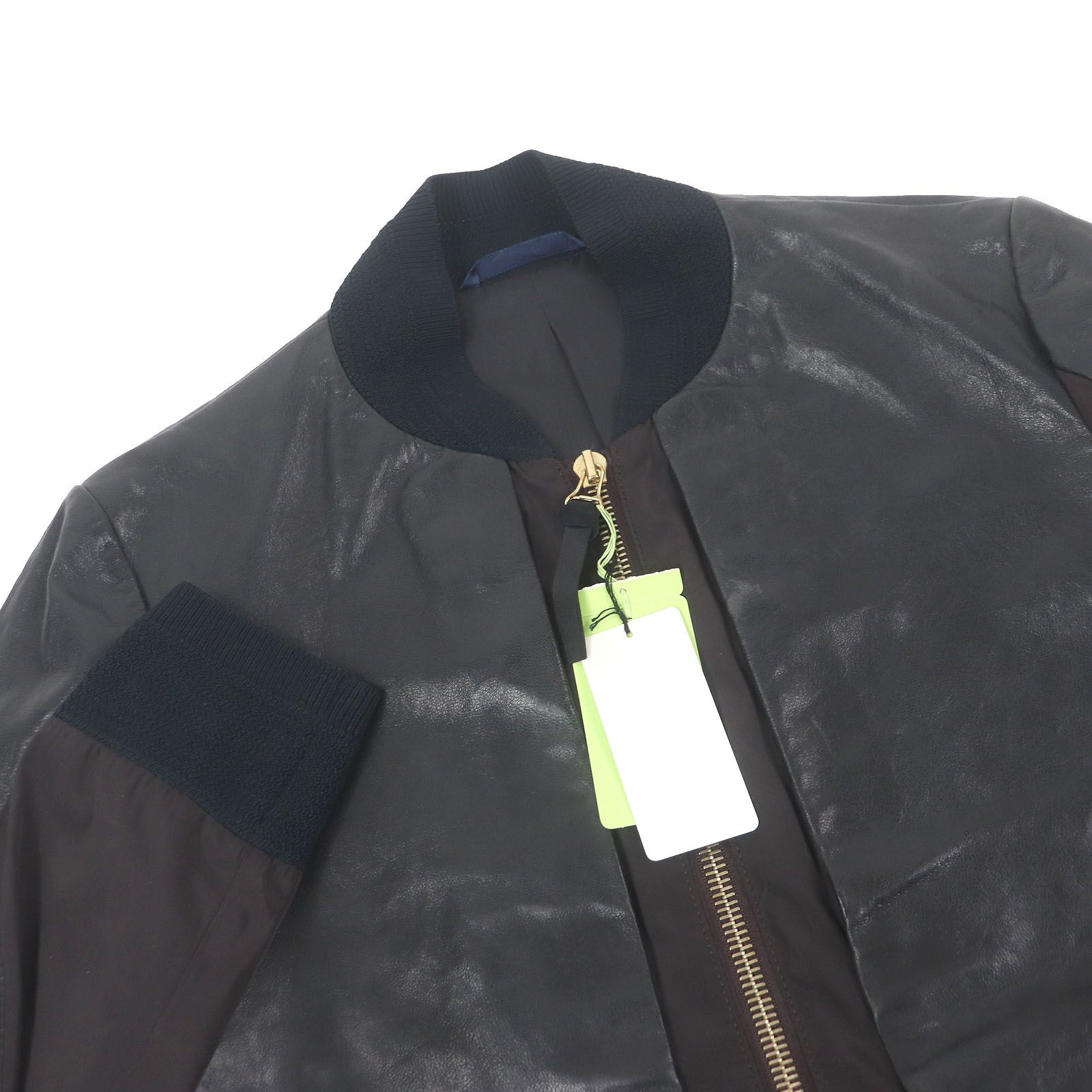 未使用品□Paul Smith ポールスミス 羊革 切替デザイン ブルゾン 