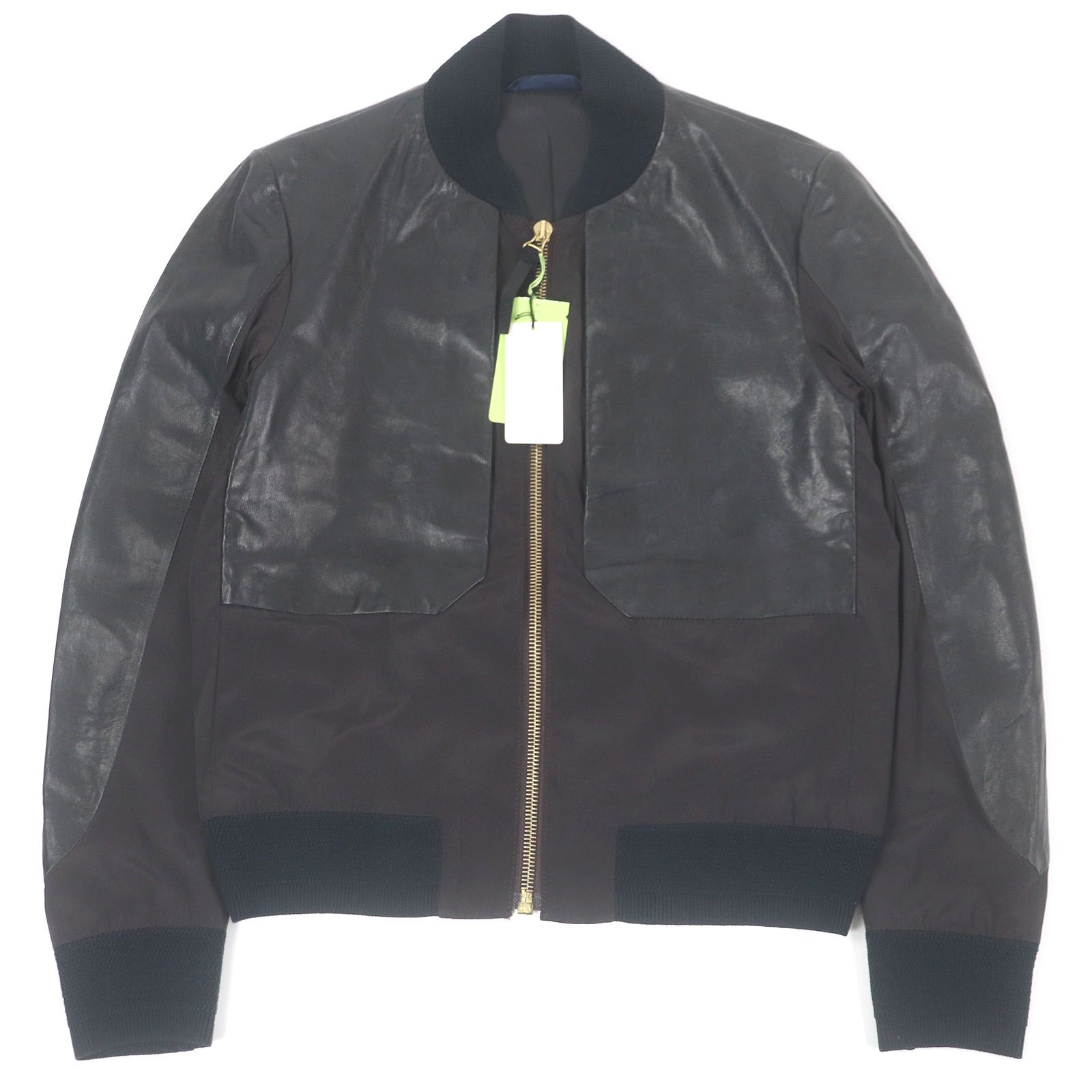 未使用品□Paul Smith ポールスミス 羊革 切替デザイン ブルゾン