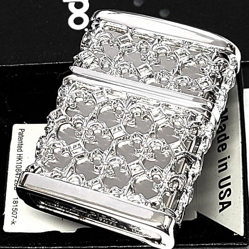 ZIPPO ライター メタルジャケット ニッケル鏡面仕上げ シルバー ジッポ 