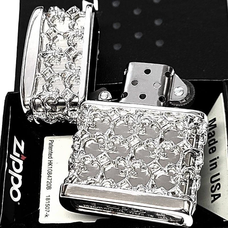 ZIPPO ライター メタルジャケット ニッケル鏡面仕上げ シルバー ジッポ 