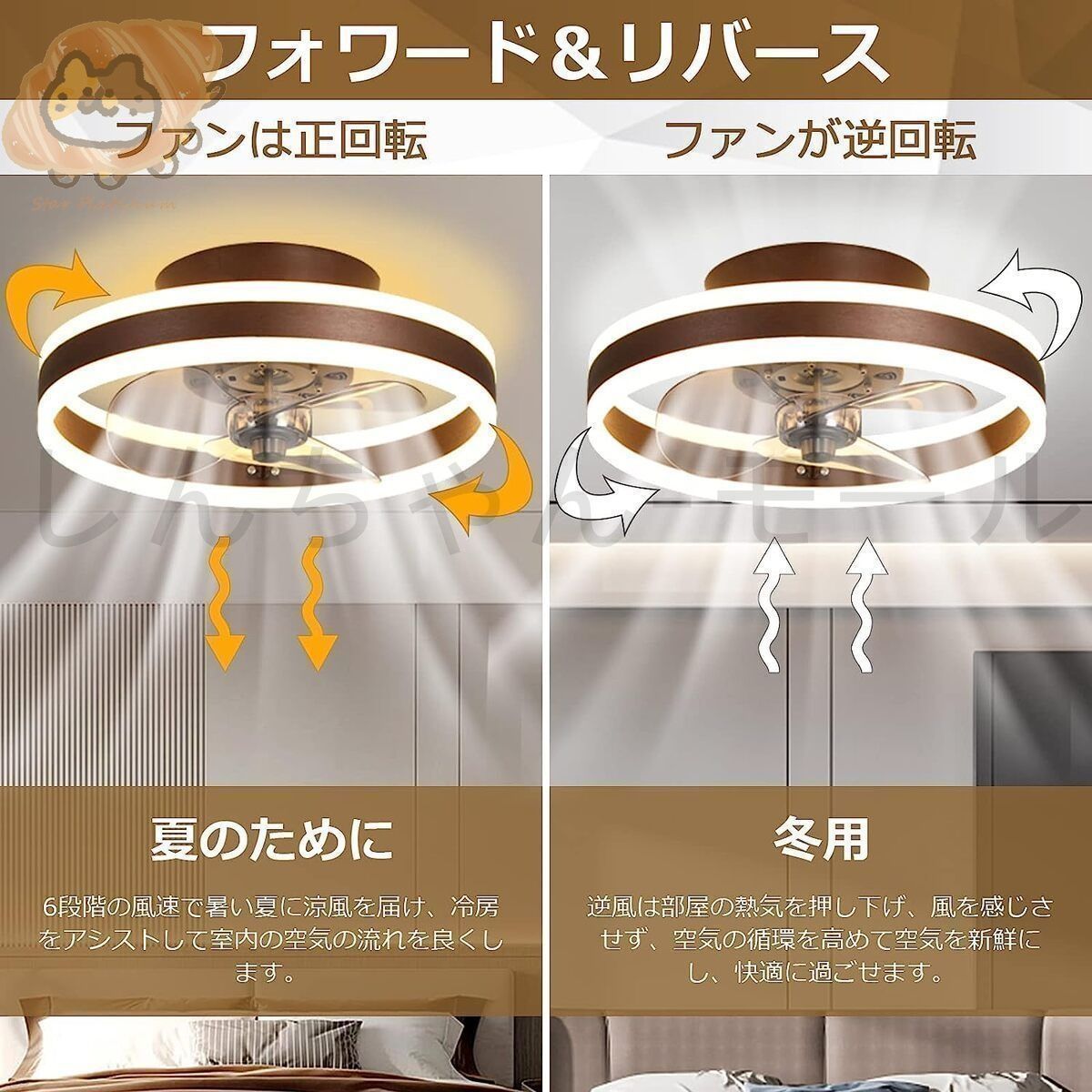 新しい未使用 シーリングファンライト LED おしゃれ 北欧 6畳 8畳 10畳 