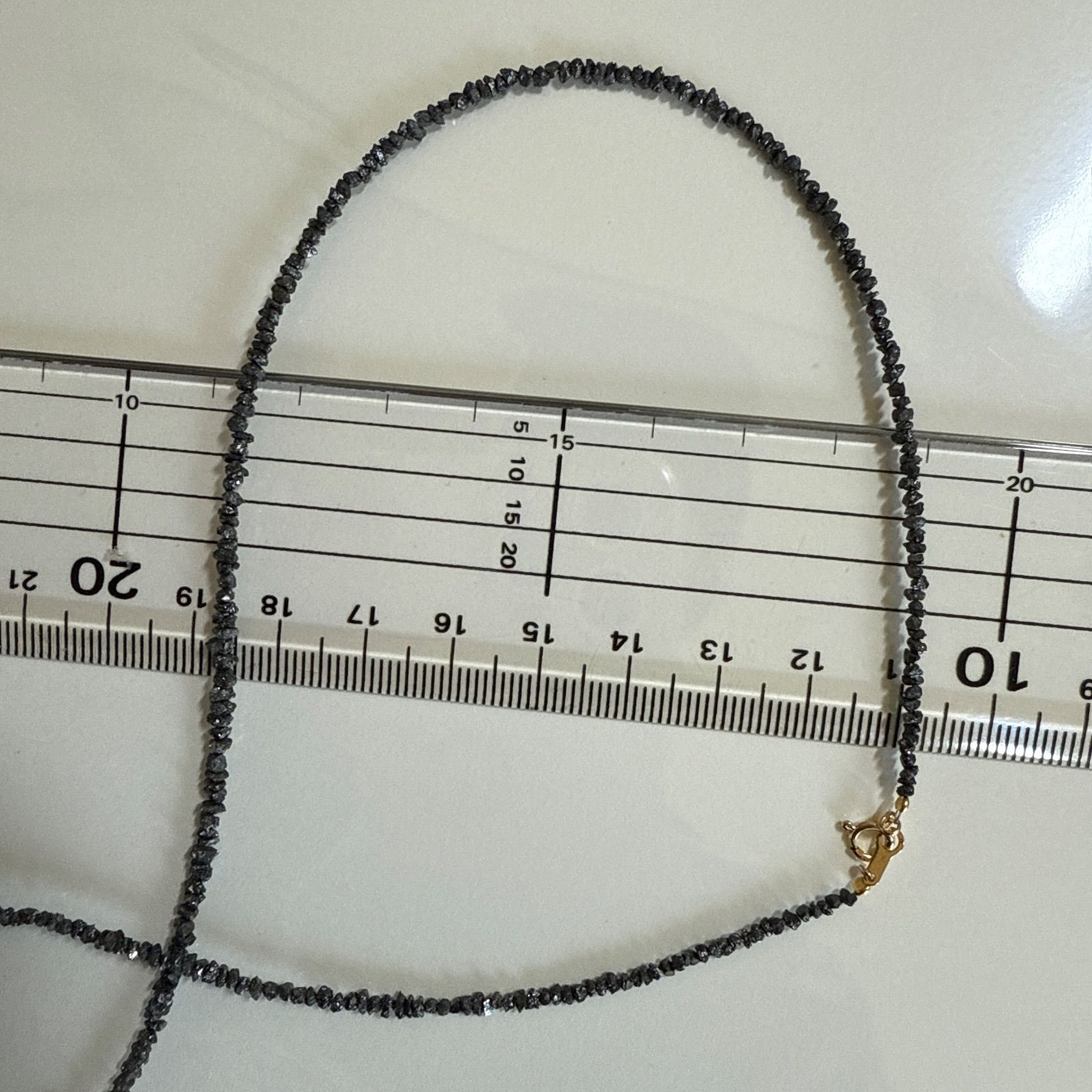 K18YG天然ブラックダイヤモンド15ctネックレス ユニセックス K18YG天然ブラックダイヤモンド15ctネックレス ユニセックス