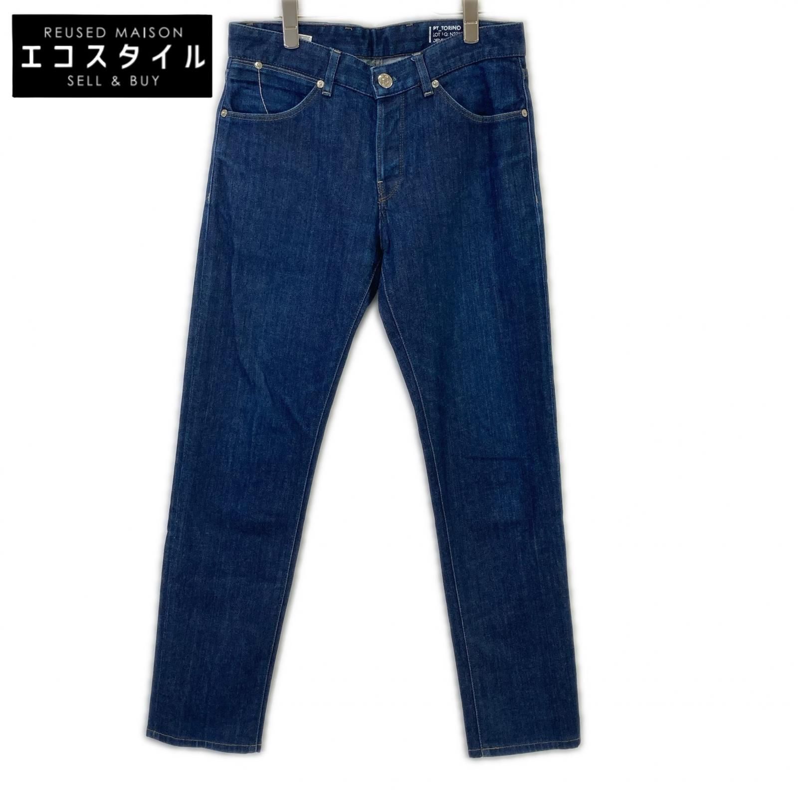 美品】 ピーティートリノ デニムパンツ コットン インディゴ 32 PT 