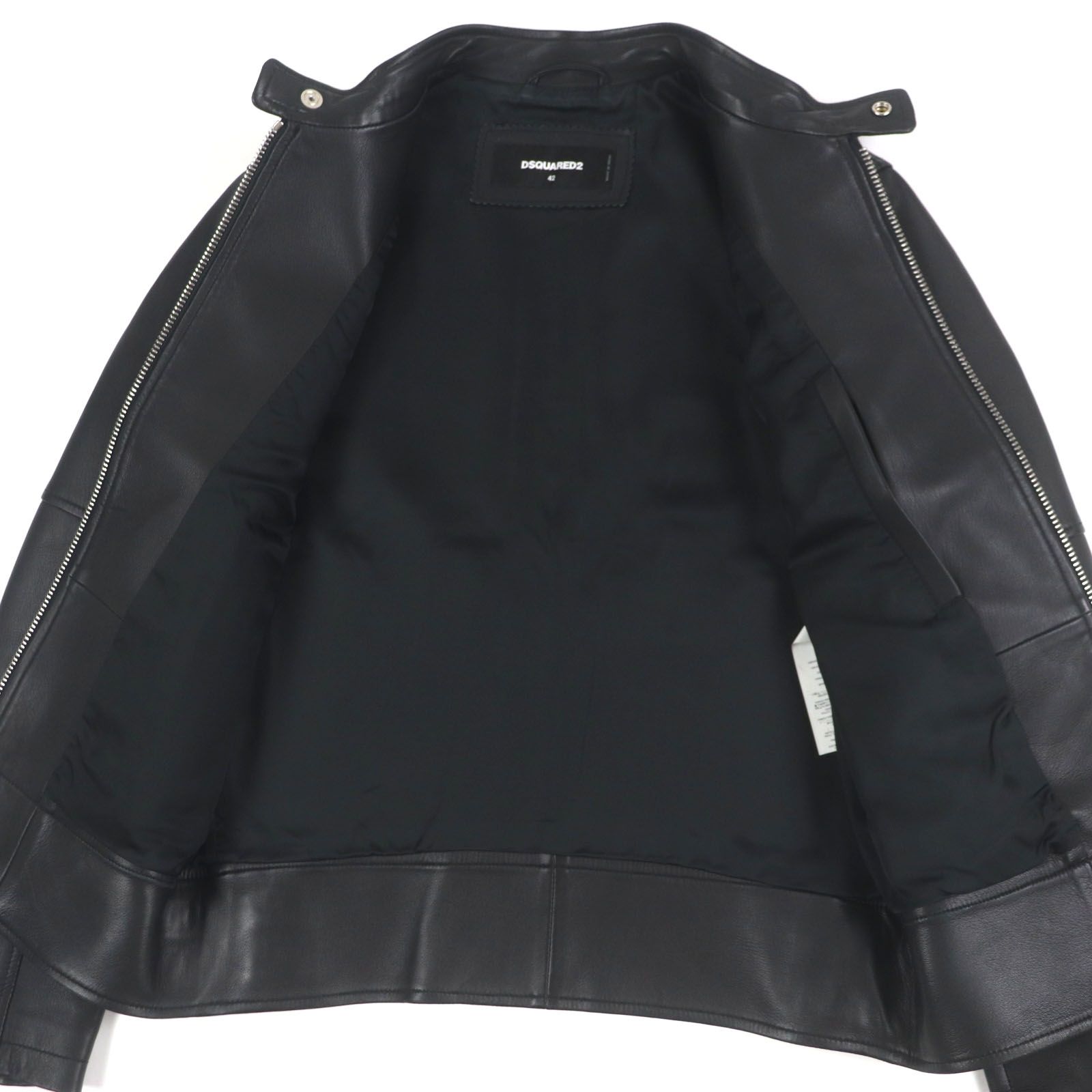 美品▽DSQUARED2 ディースクエアード 21AW S74AM1202 羊革 ラムスキン 