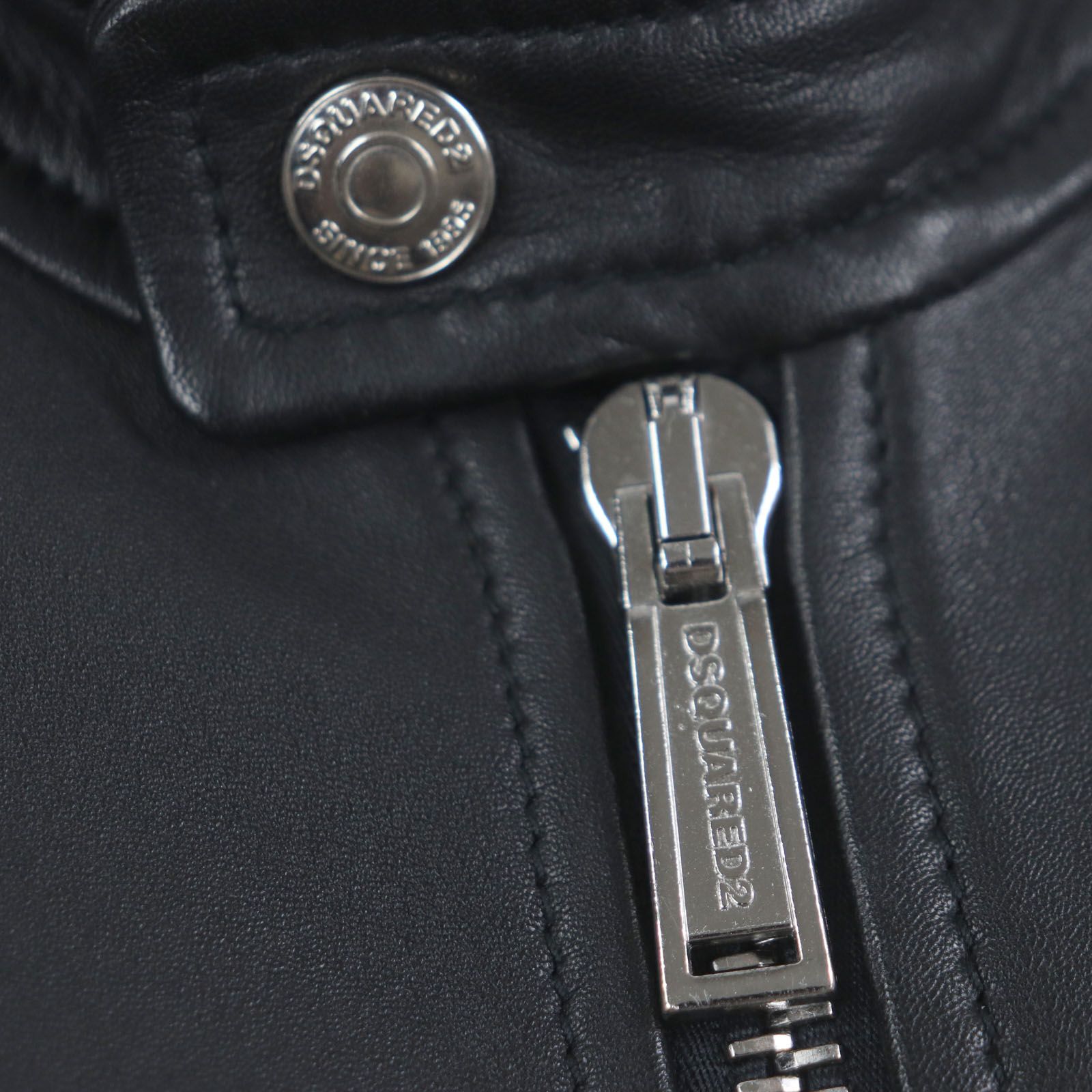 美品▽DSQUARED2 ディースクエアード 21AW S74AM1202 羊革 ラムスキン 