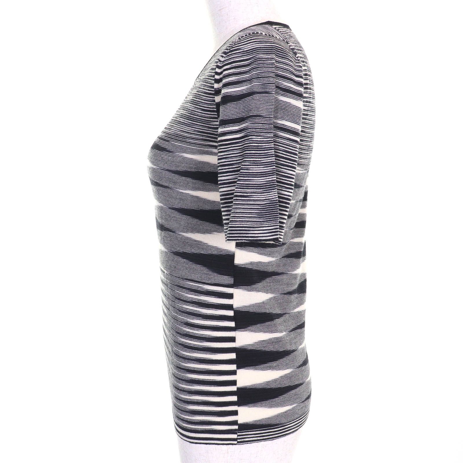 極美品△Missoni ミッソーニ ウール100％ マルチボーダー ニット 