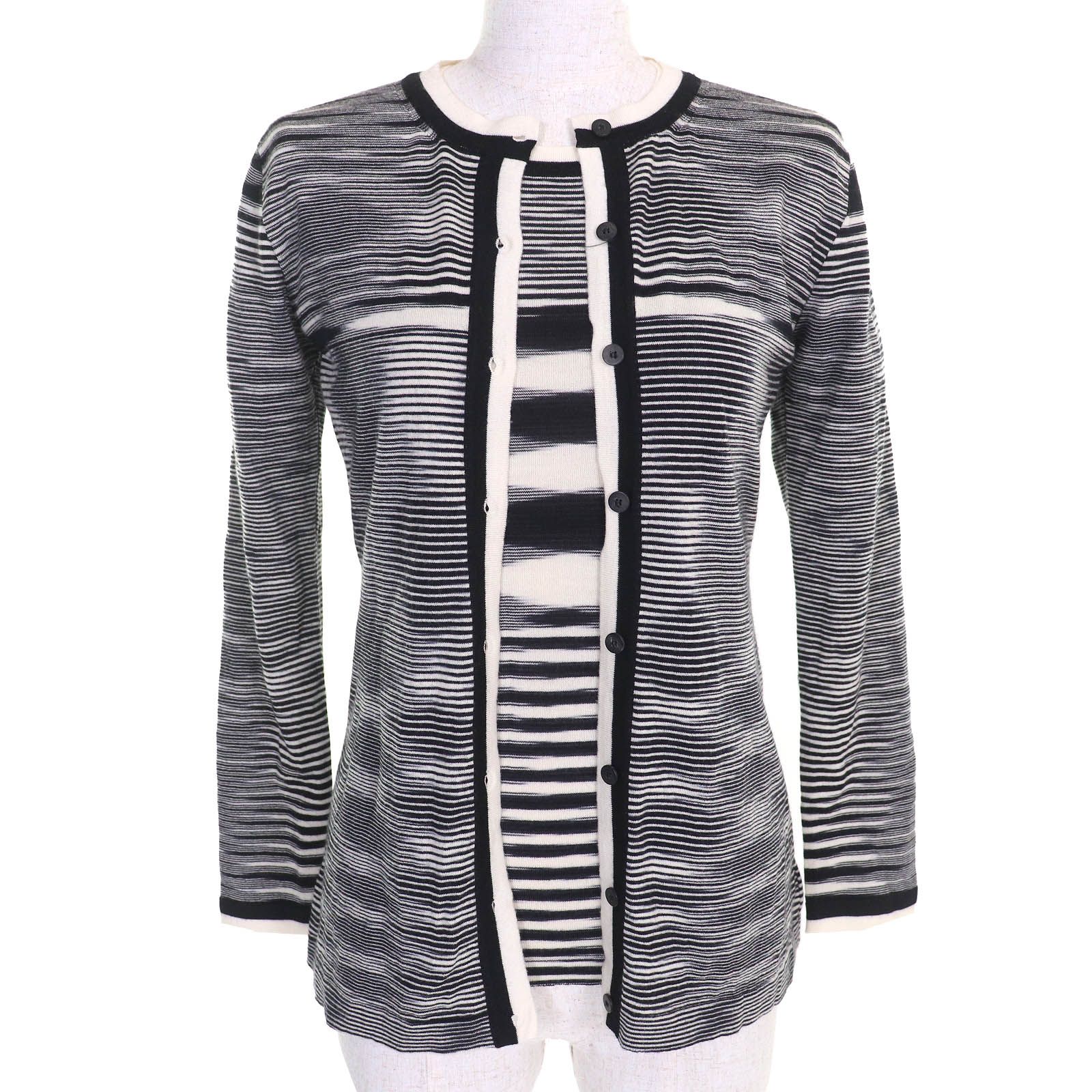 極美品△Missoni ミッソーニ ウール100％ マルチボーダー ニット 