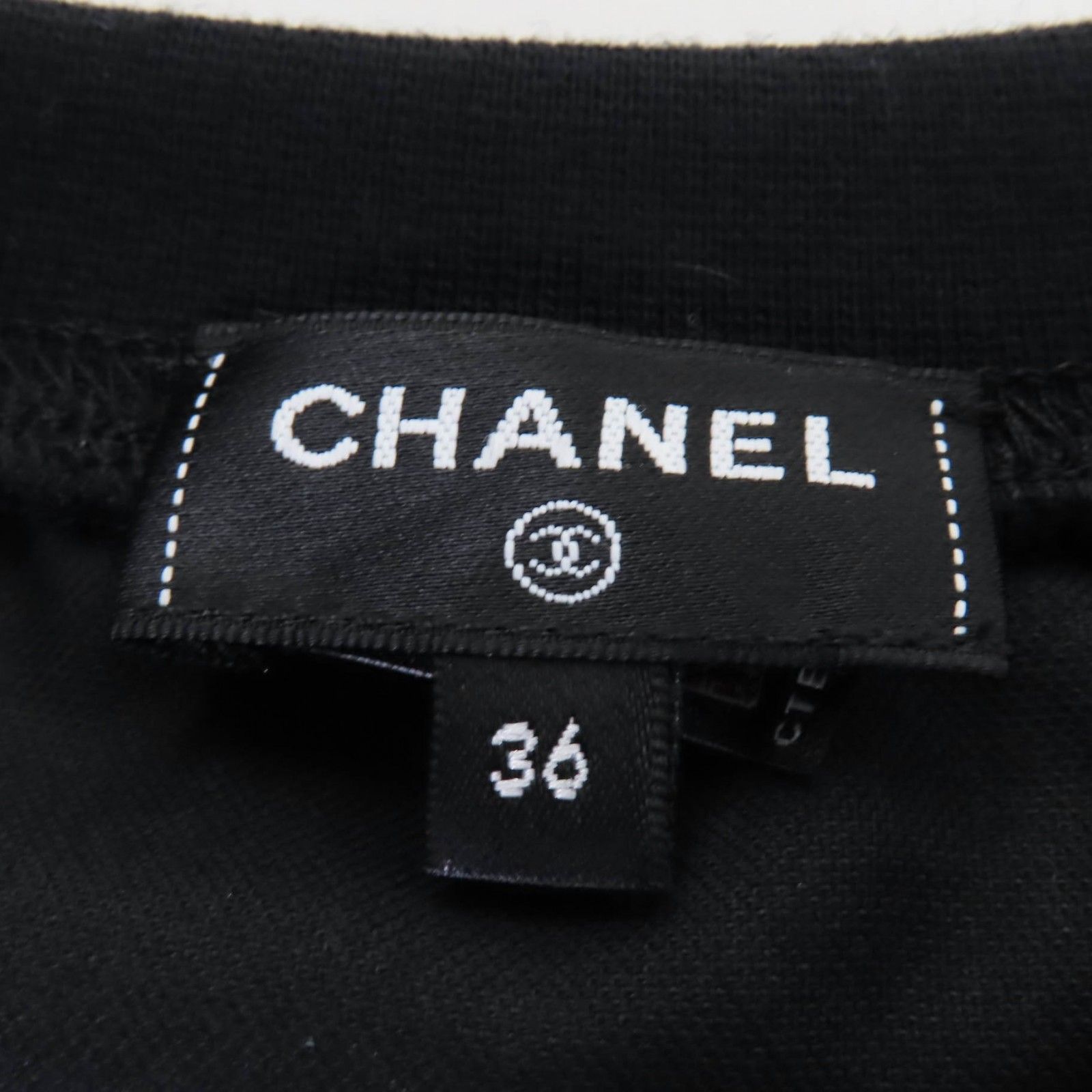 極美品☆CHANEL シャネル 22AW P73405V64996 ココマーク ボーダー柄 ベルベット切替 トップス ブラック系 36 イタリア製 正規品 レディース 極美品☆CHANEL シャネル 22AW P73405V64996 ココマーク ボーダー柄