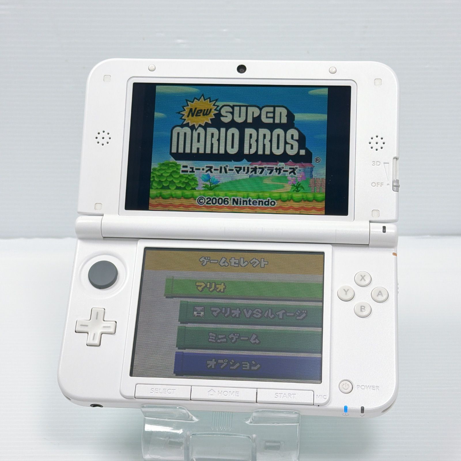 ニンテンドー3DS LL ミント×ホワイト(動作確認済み) ニンテンドー 3DSLL ミントホワイト 良品 遊べるセット 動作確認済み