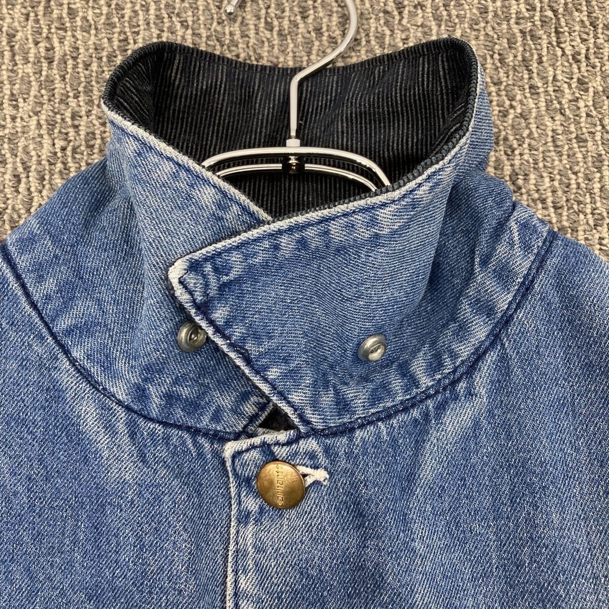 90s～ Carhartt デニム ミシガンチョアコート XL～ ブルー カーハート 