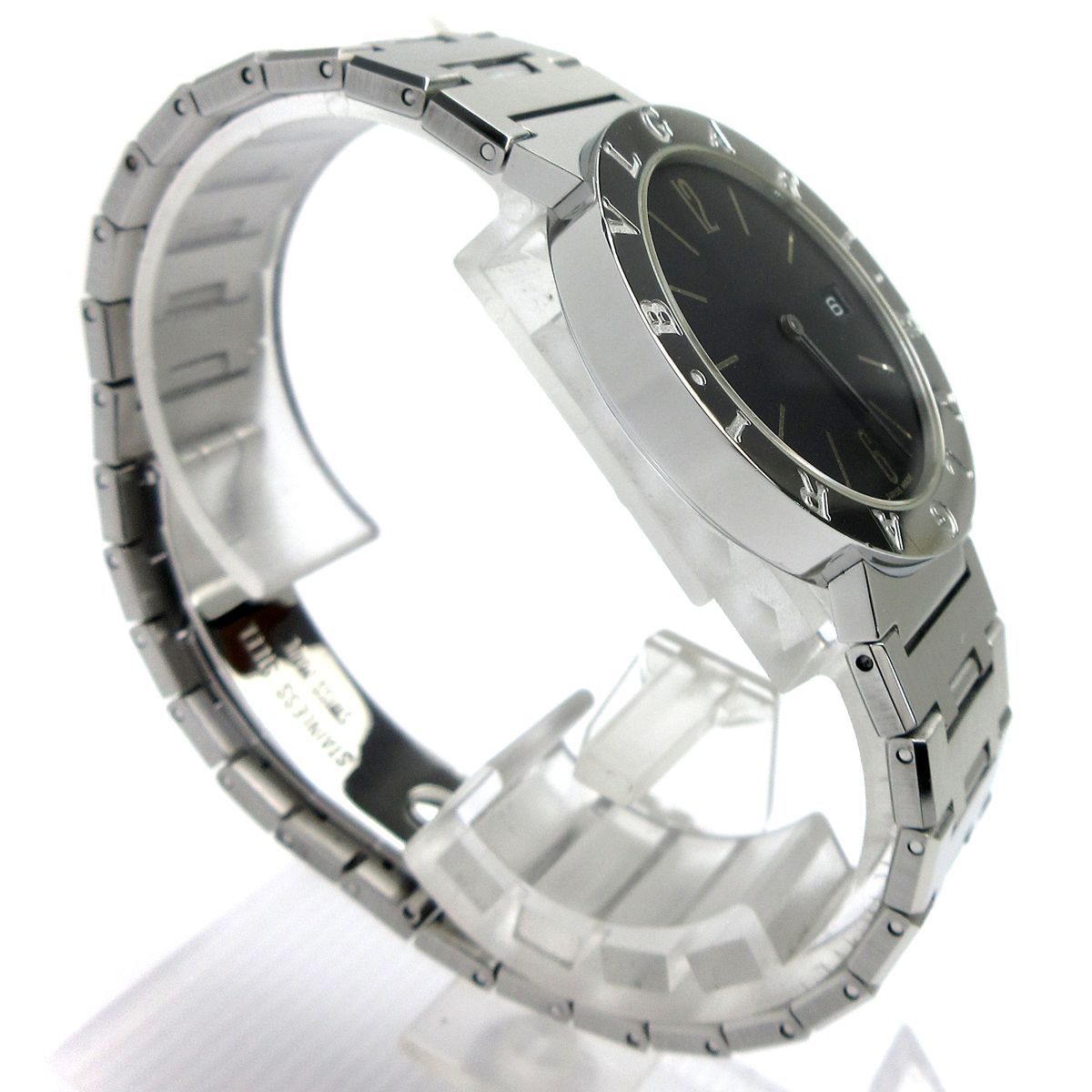ブルガリ BVLGARI ブルガリブルガリ メンズ デイト 黒文字盤 BB33SS 