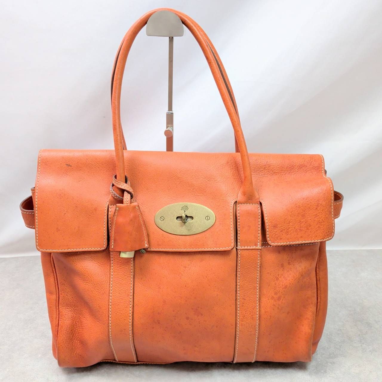 MULBERRY マルベリー ハンドバッグ オレンジ A4 - メルカリ