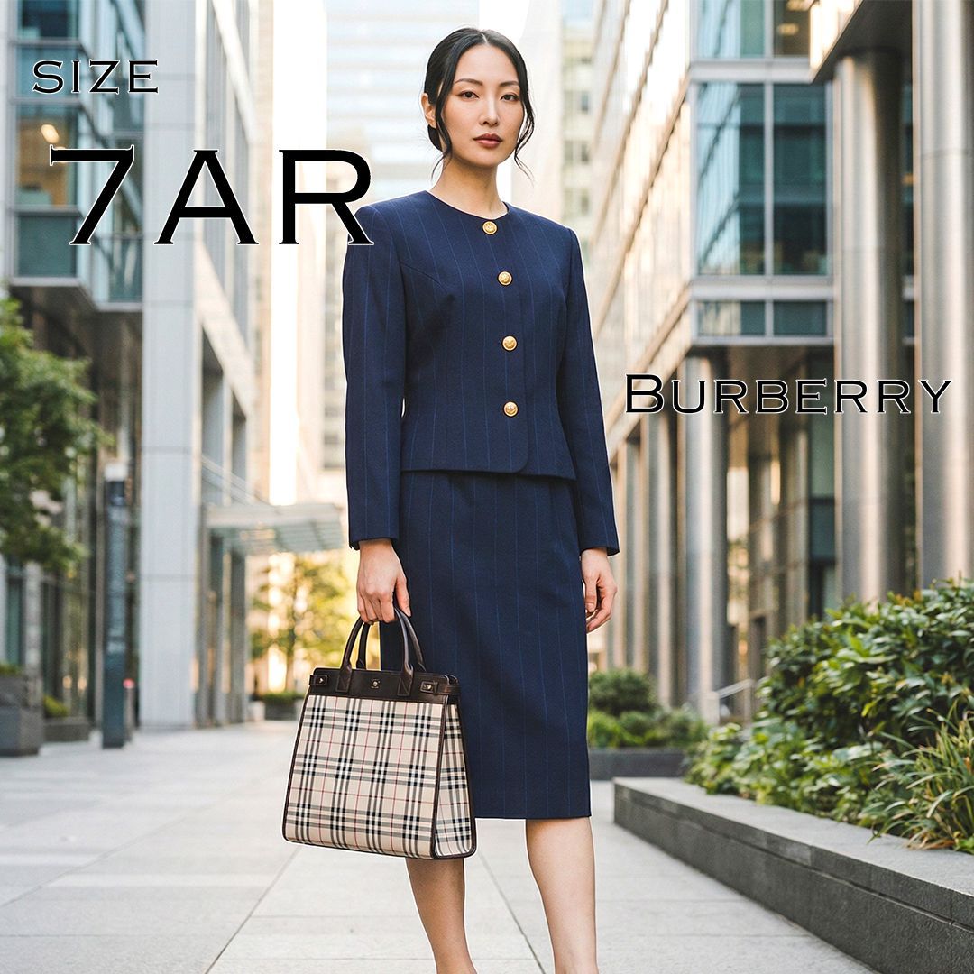 【新品未使用】希少タグ Burberry レディースセットアップ 極美品】BURBERRYSバーバリーズ 90s旧タグヴィンテージ ウール100％金