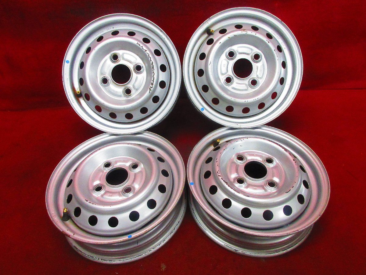 送料無料，定番 スズキ純正 スチール ホイール 4本 12×3.50B 4穴100