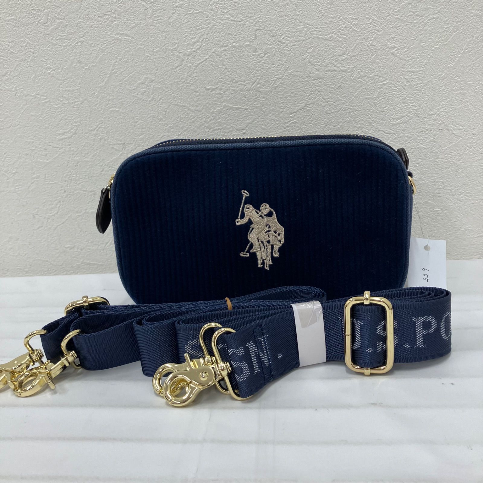 655 U.S. POLO ASSN. ユーエスポロアッスン ショルダーバッグ ネイビー 
