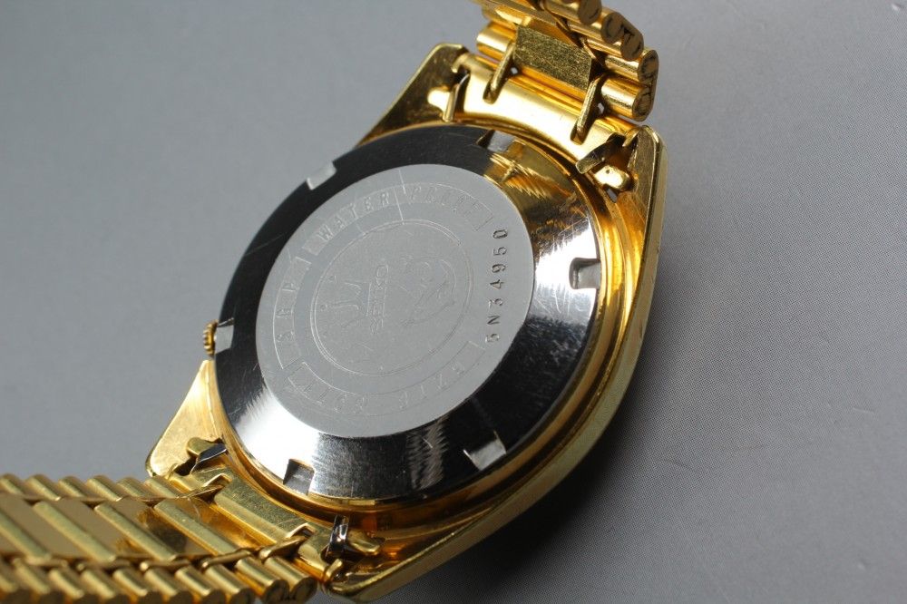  稼働品 SEIKO マチック ウィークデーター 6218-8971 ゴールド 自動巻き メンズ 1965年製 16877 オックスフォード 自動巻き時計 腕時計(アナログ)