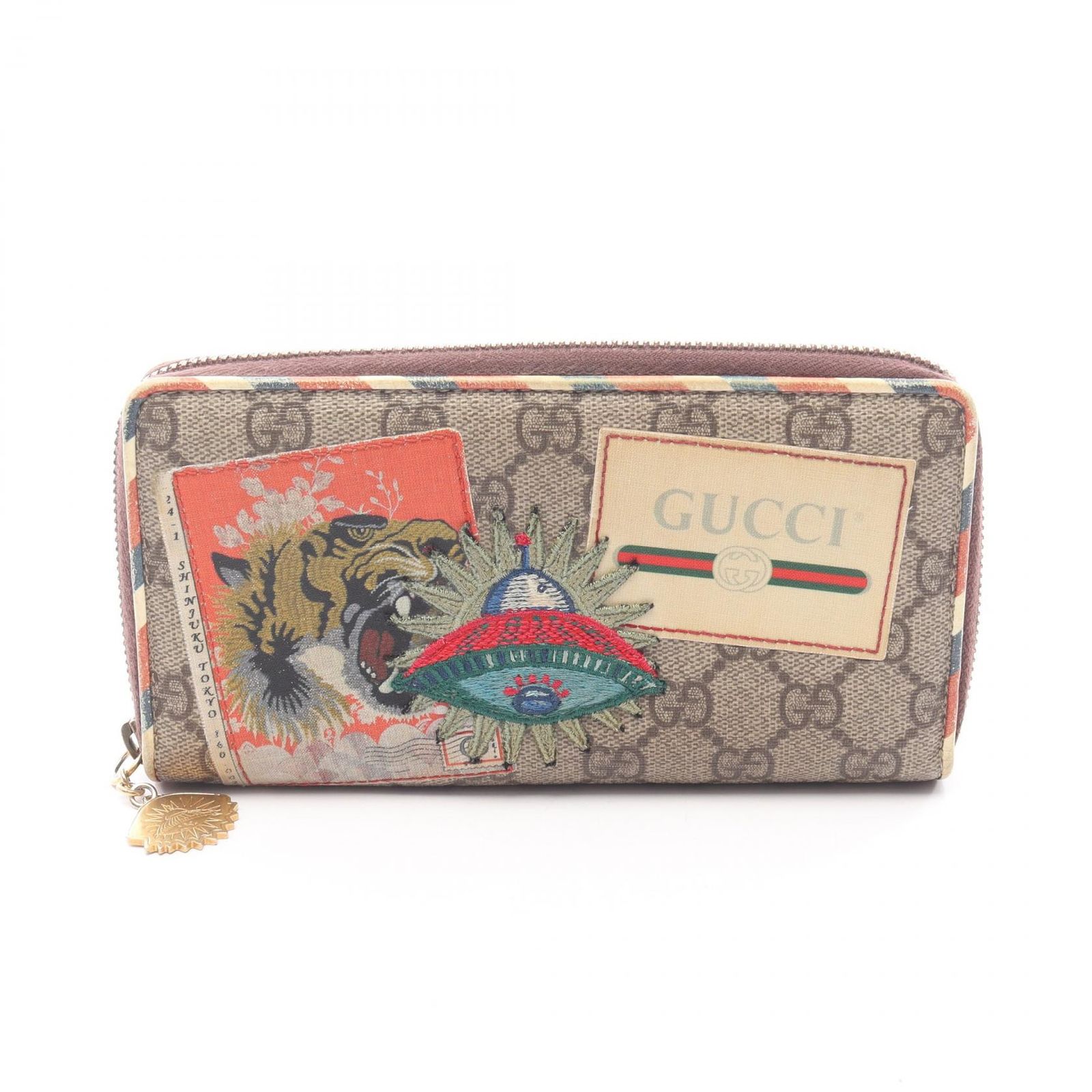GUCCI グッチ クーリエ GGスプリーム ラウンド長財布 - メルカリ