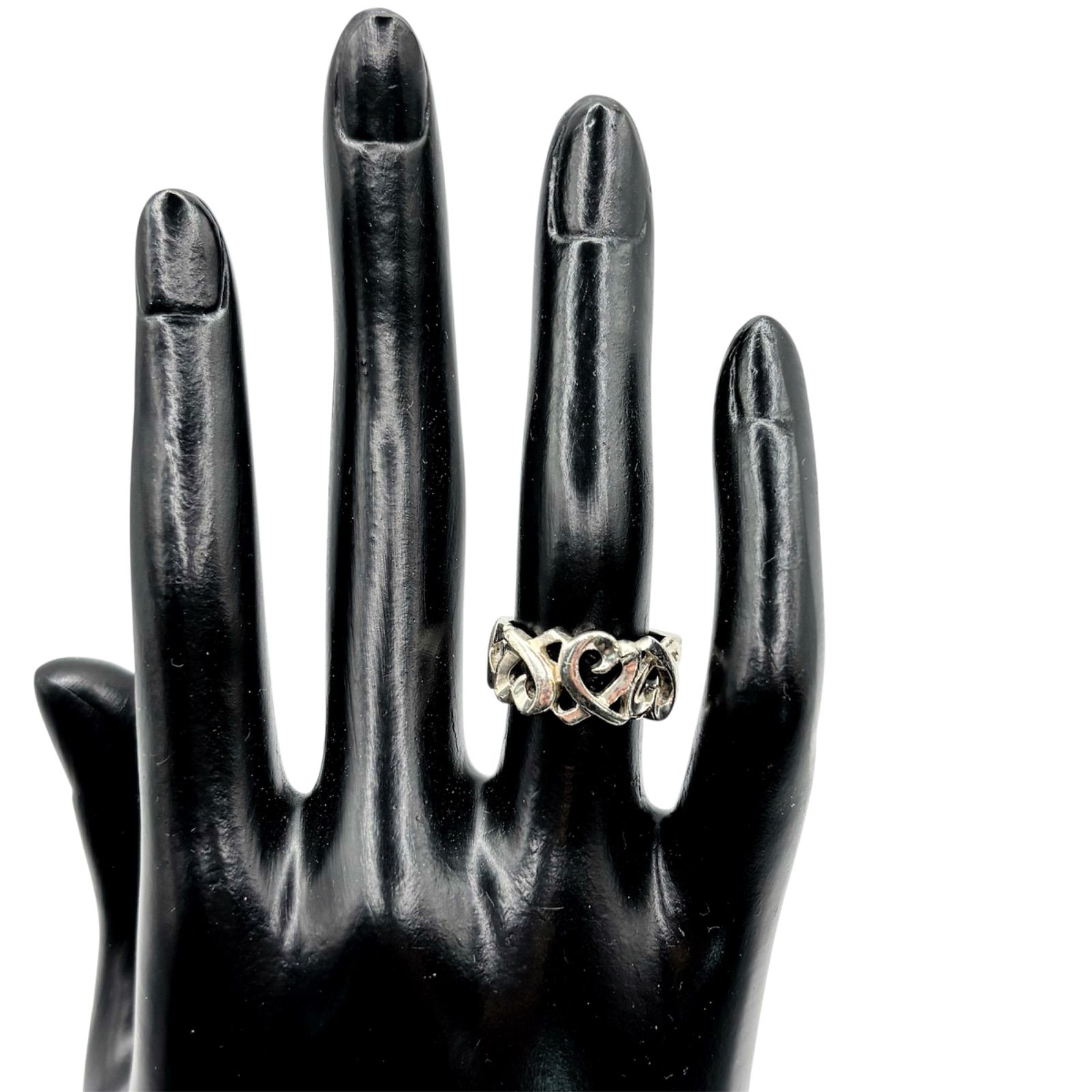 Tiffany&Co. ティファニー トリプル ラビングハート 3連 リング 