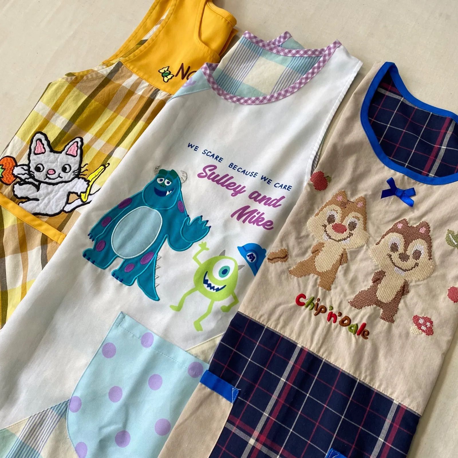 エプロン キャラクターエプロン まとめ売り 6点 ディズニー ノンタン