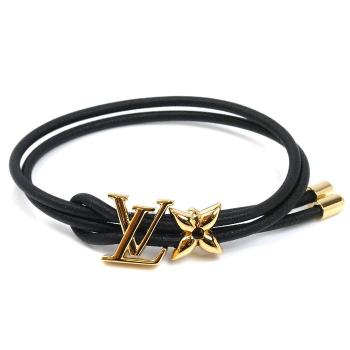 LOUIS VUITTON ルイ・ヴィトン GP レザー LVブルーム ブレスレット