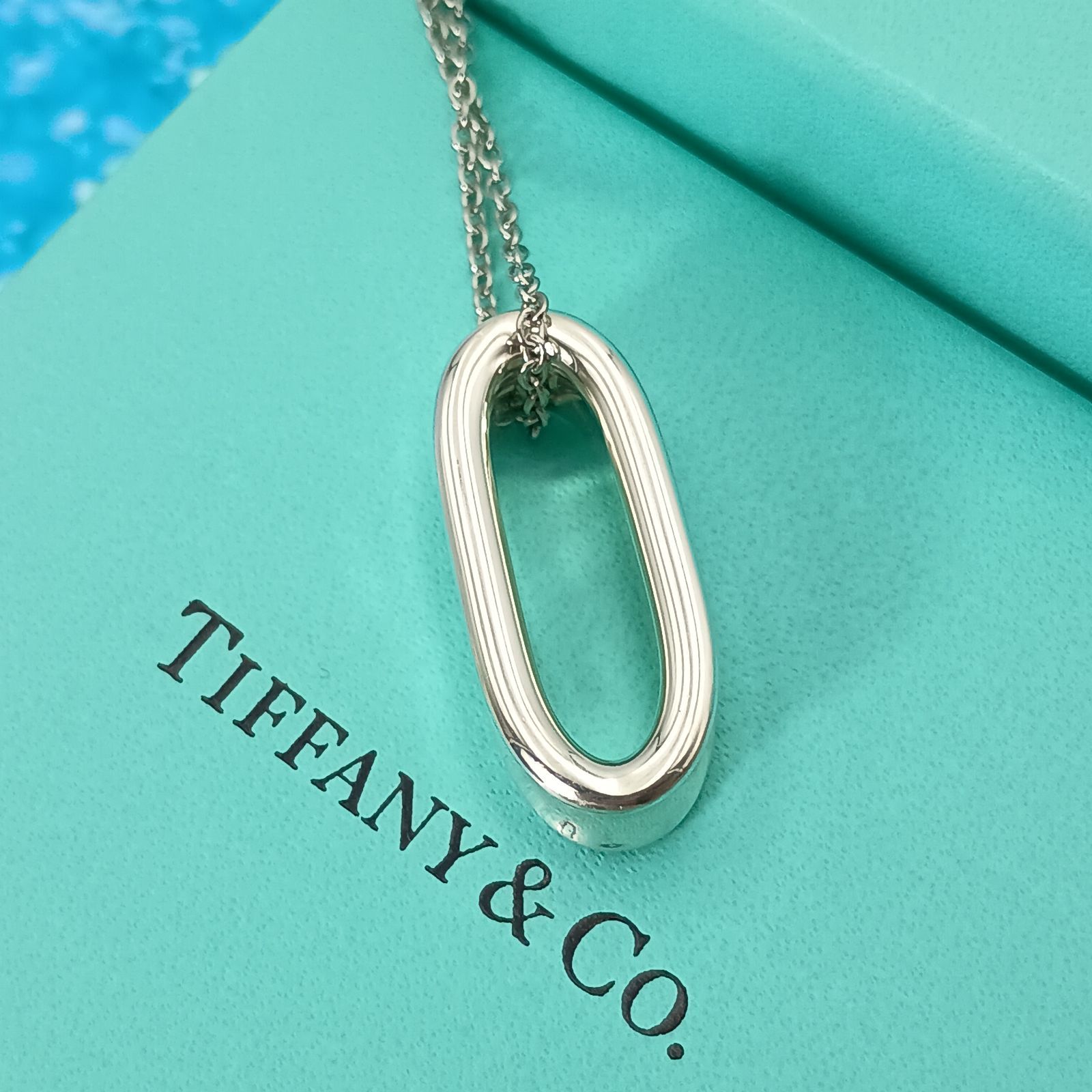 TIFFANY&Co. ティファニー ナロー オーバル ループ ネックレス 1837 